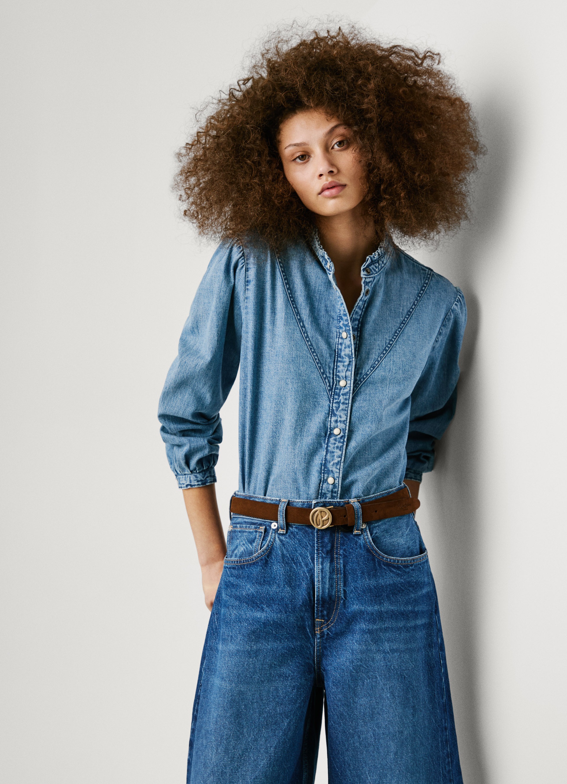 Pepe Jeans Jeansbluse "REGULAR DENIM BLOUSE" mit Druckknöpfen günstig online kaufen