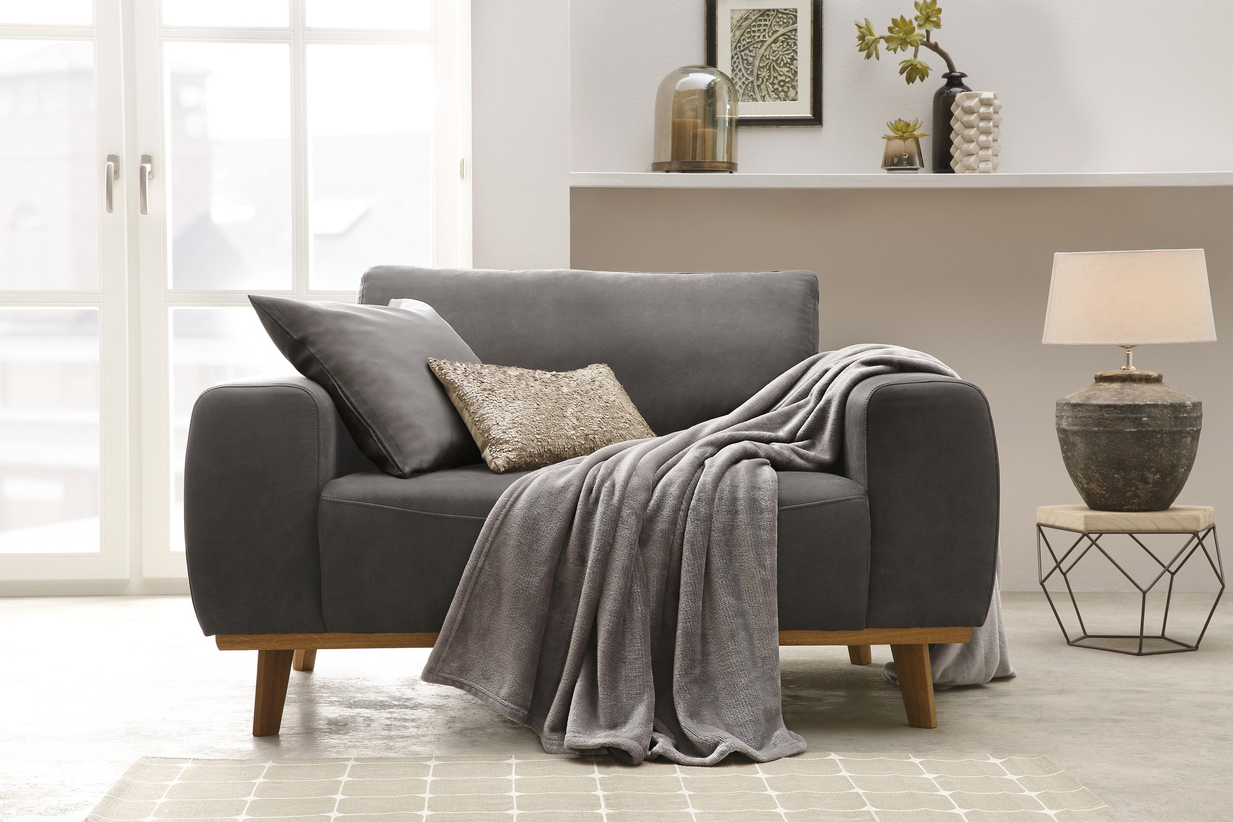 OTTO home Wohndecke "Jil" aus super weichem Kuschelfleece, Kuscheldecke, Pr günstig online kaufen