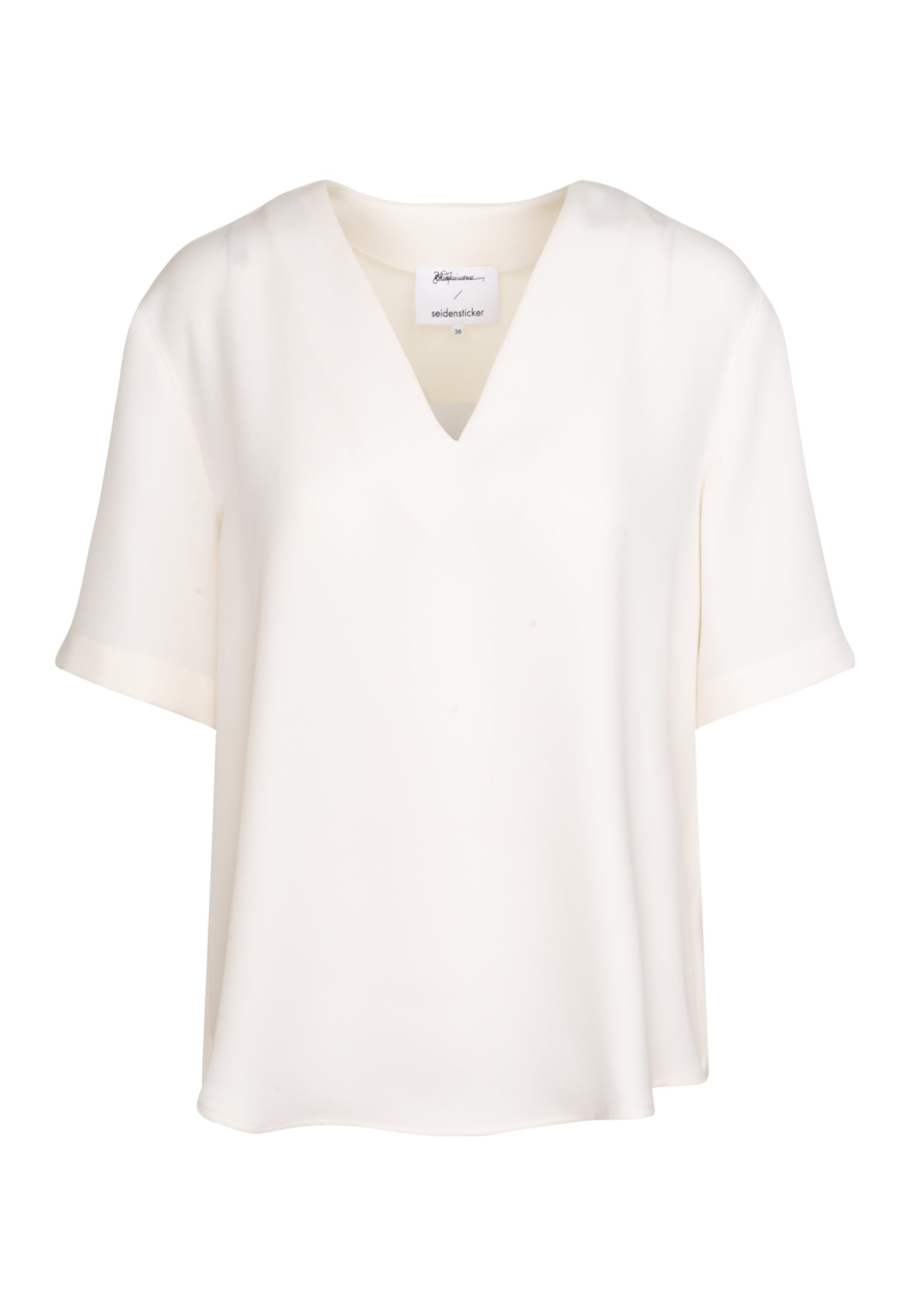 seidensticker Shirtbluse »Schwarze Rose« Kurzarm V-Neck Uni