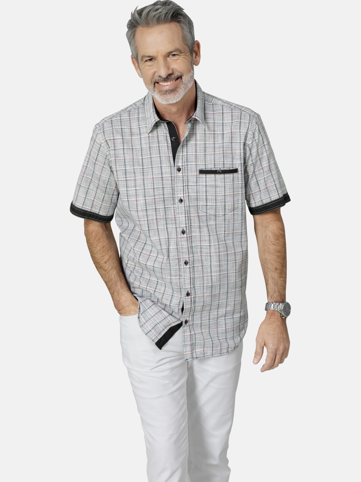 Babista Kurzarmhemd "Kurzarmhemd GIDONA" 1 Stk. mit kontrastfarbenen Akzent günstig online kaufen