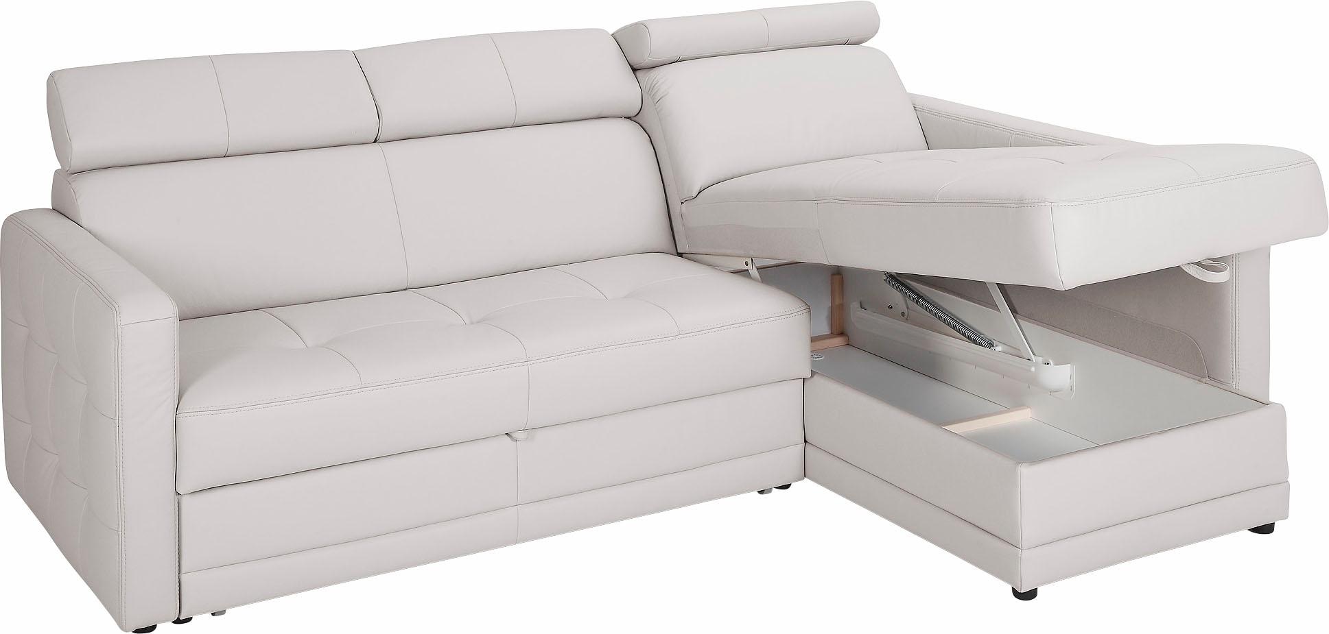 exxpo - sofa fashion Ecksofa "Arles, Federkern, zeitlos, Breite 225cm, L-Fo günstig online kaufen