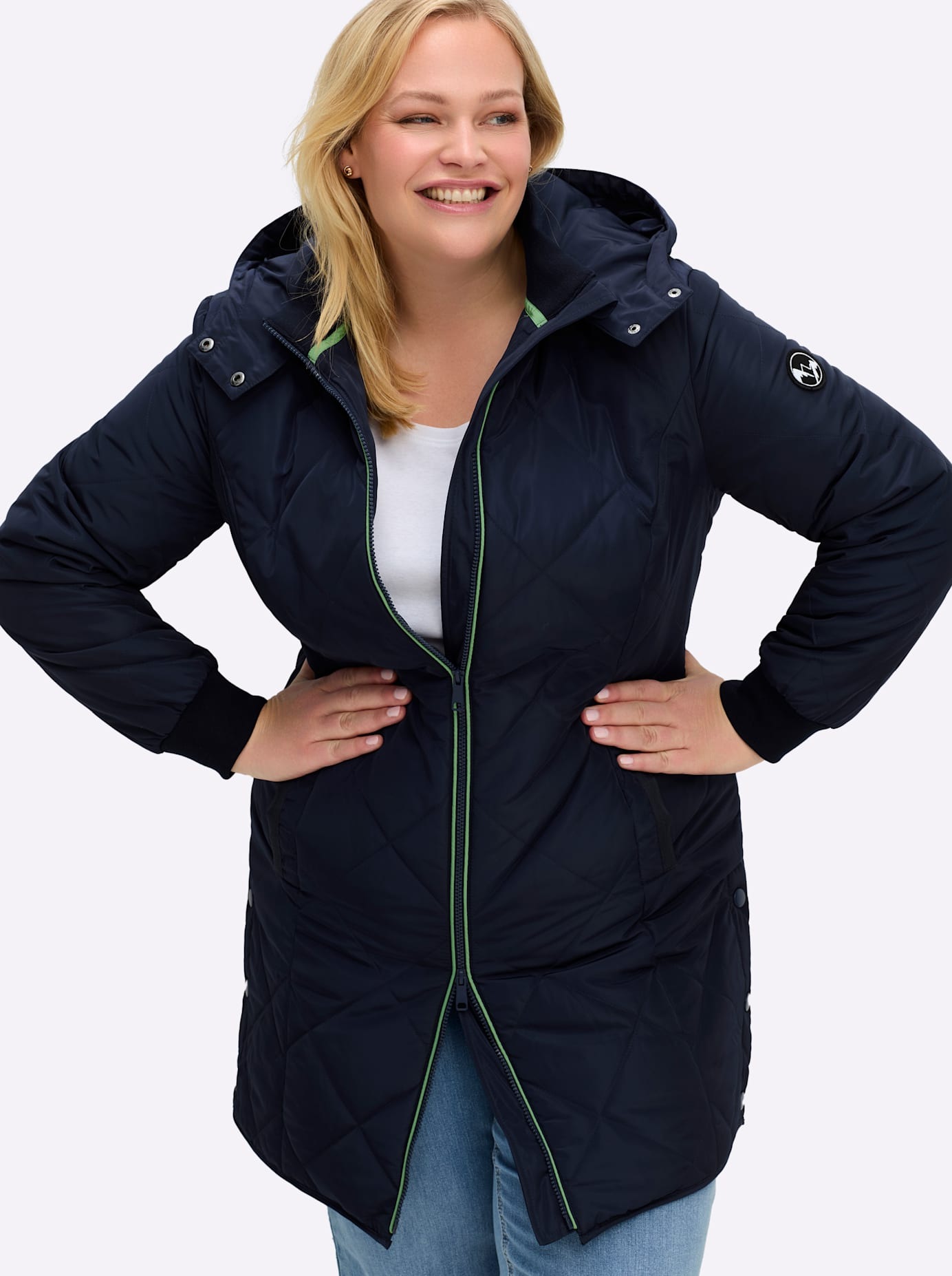 Sheego Steppjacke, mit Kapuze
