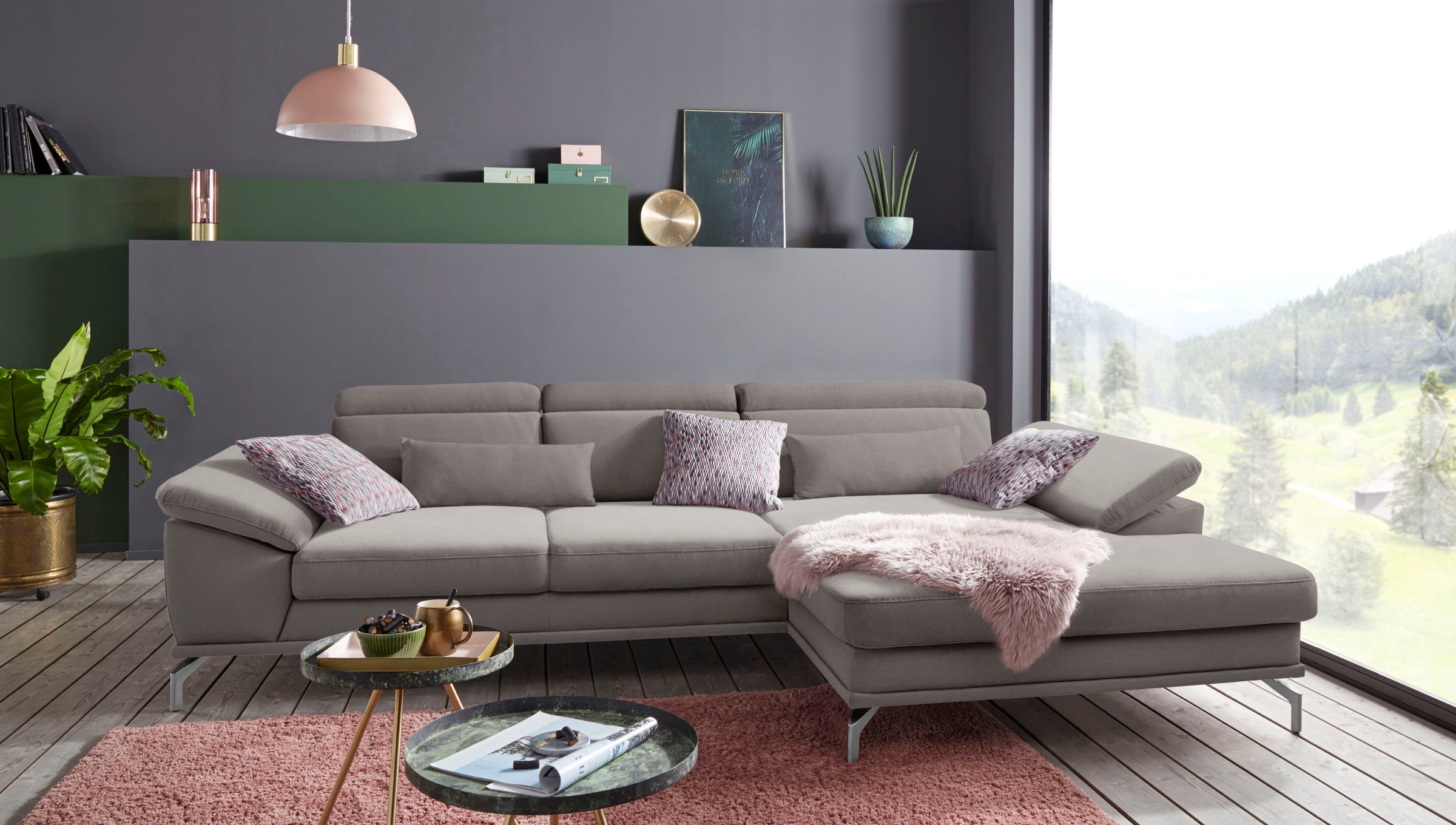 sit&more Ecksofa »Scorpio L-Form«, inklusive Sitztiefenverstellung, wahlweise mit Kopfverstellung