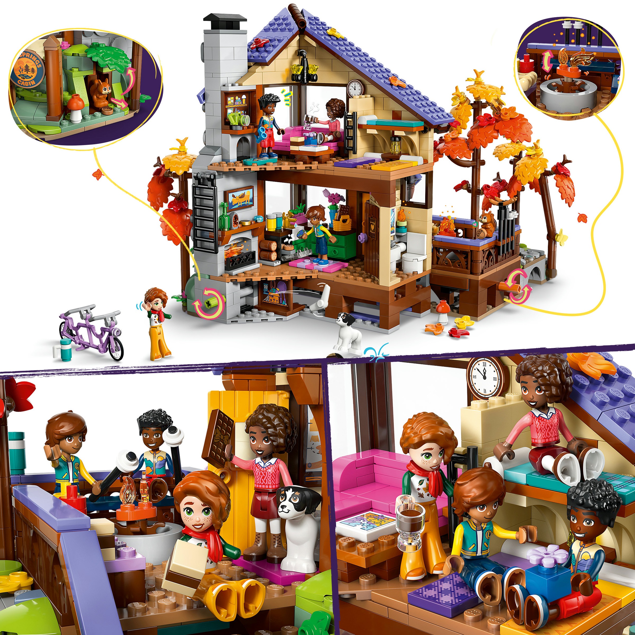LEGO® Konstruktionsspielsteine »Gemütliche Hütte im Herbstwald (42705), LEGO Friends« Made in Europe