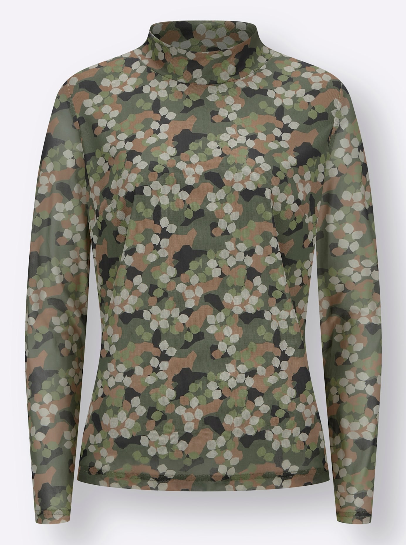 Inspirationen Langarmshirt »Stehkragen-Shirt«, (1 tlg.)