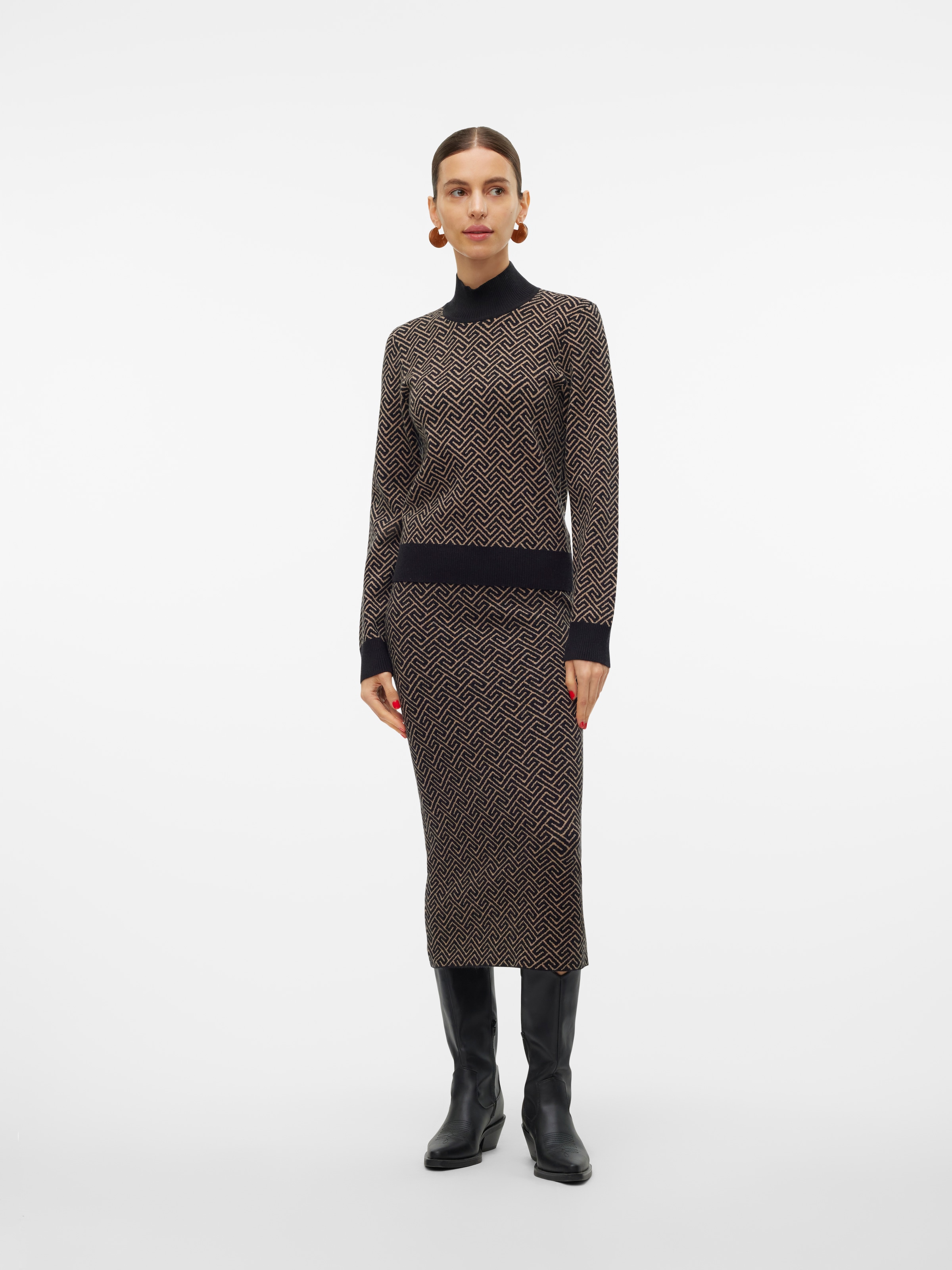 Vero Moda Strickpullover »VMARIA ART LS HIGH-NECK PULLOVER GA«