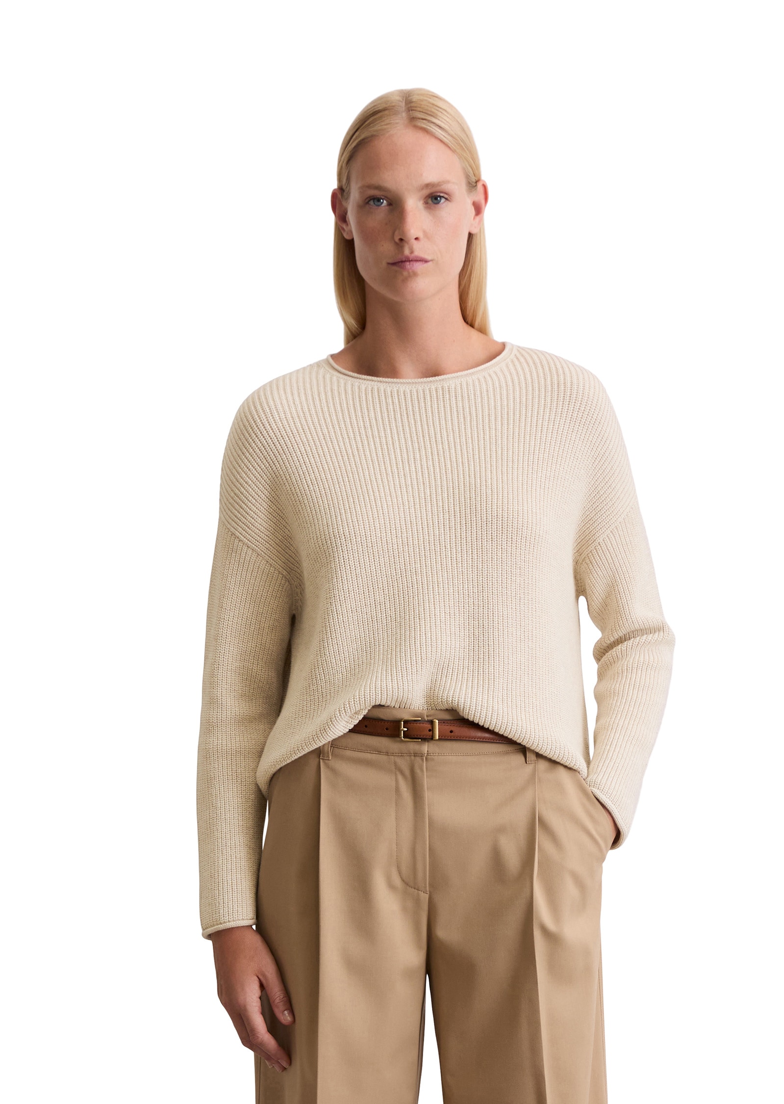 Marc OPolo Strickpullover "aus Heavy-Weight-Organic-Cotton" günstig online kaufen