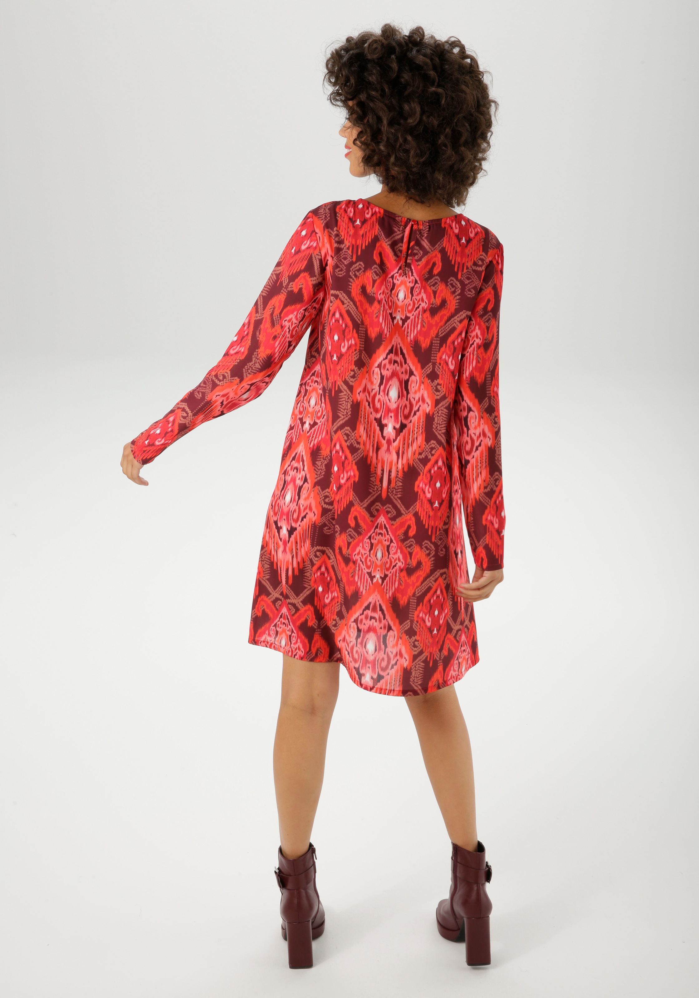 Aniston CASUAL Minikleid, mit farbharmonischem Folklore-Druck - NEUE KOLLEK günstig online kaufen