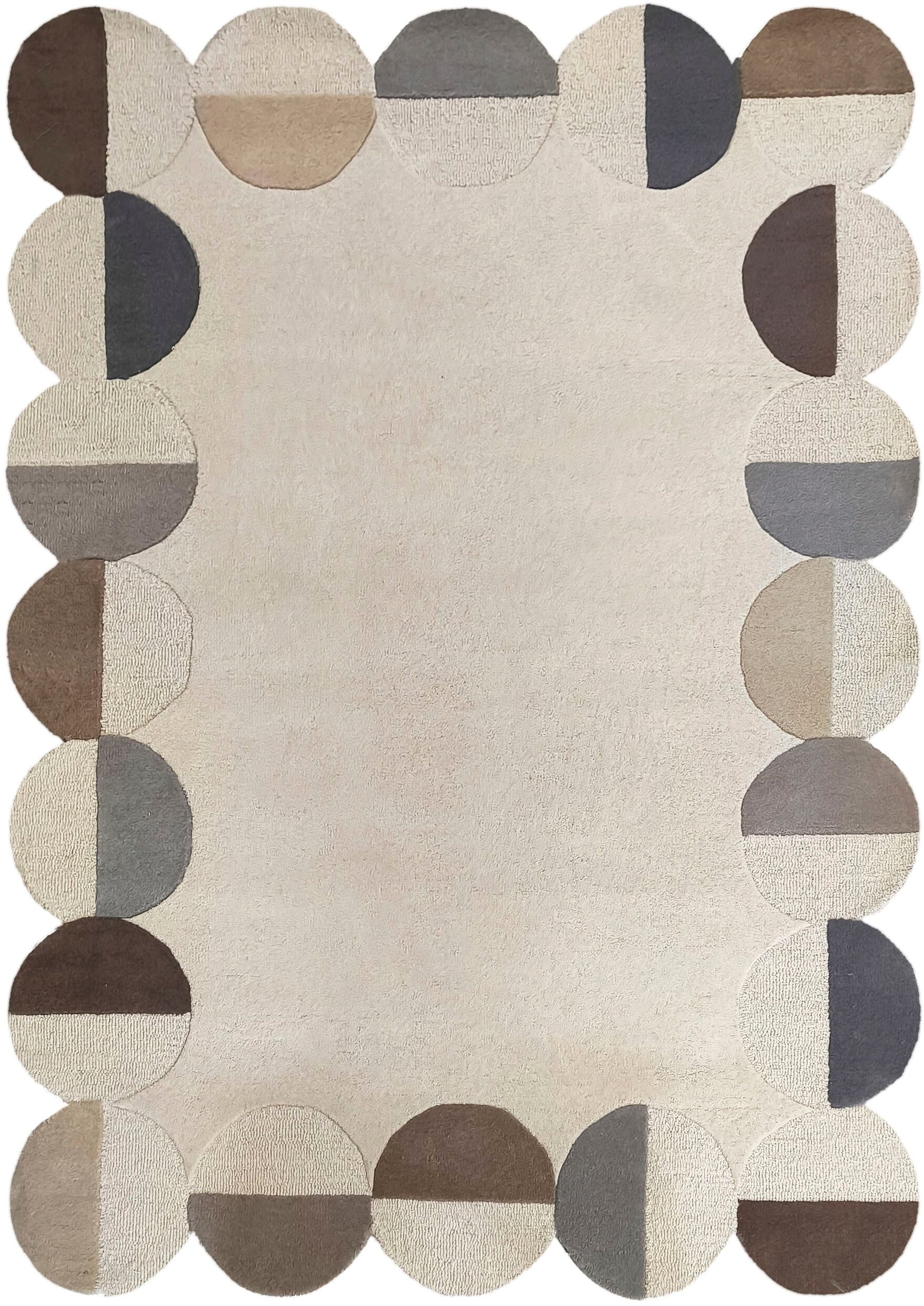 FLAIR RUGS Wollteppich "Mia Scallop" rechteckig 12 mm Höhe in Jakobsmuschel günstig online kaufen