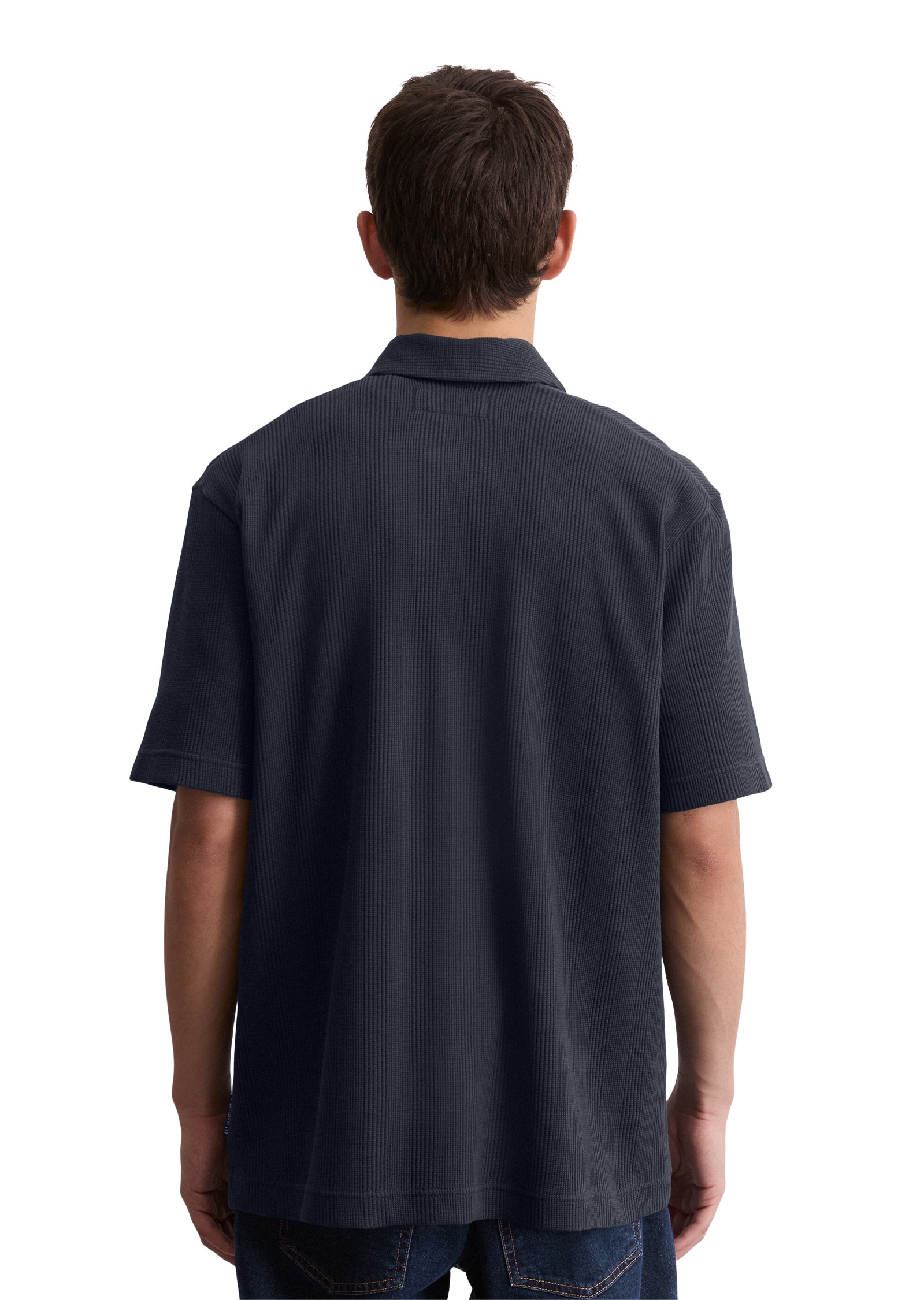 Marc O'Polo Poloshirt »mit elastischer Rippstruktur«