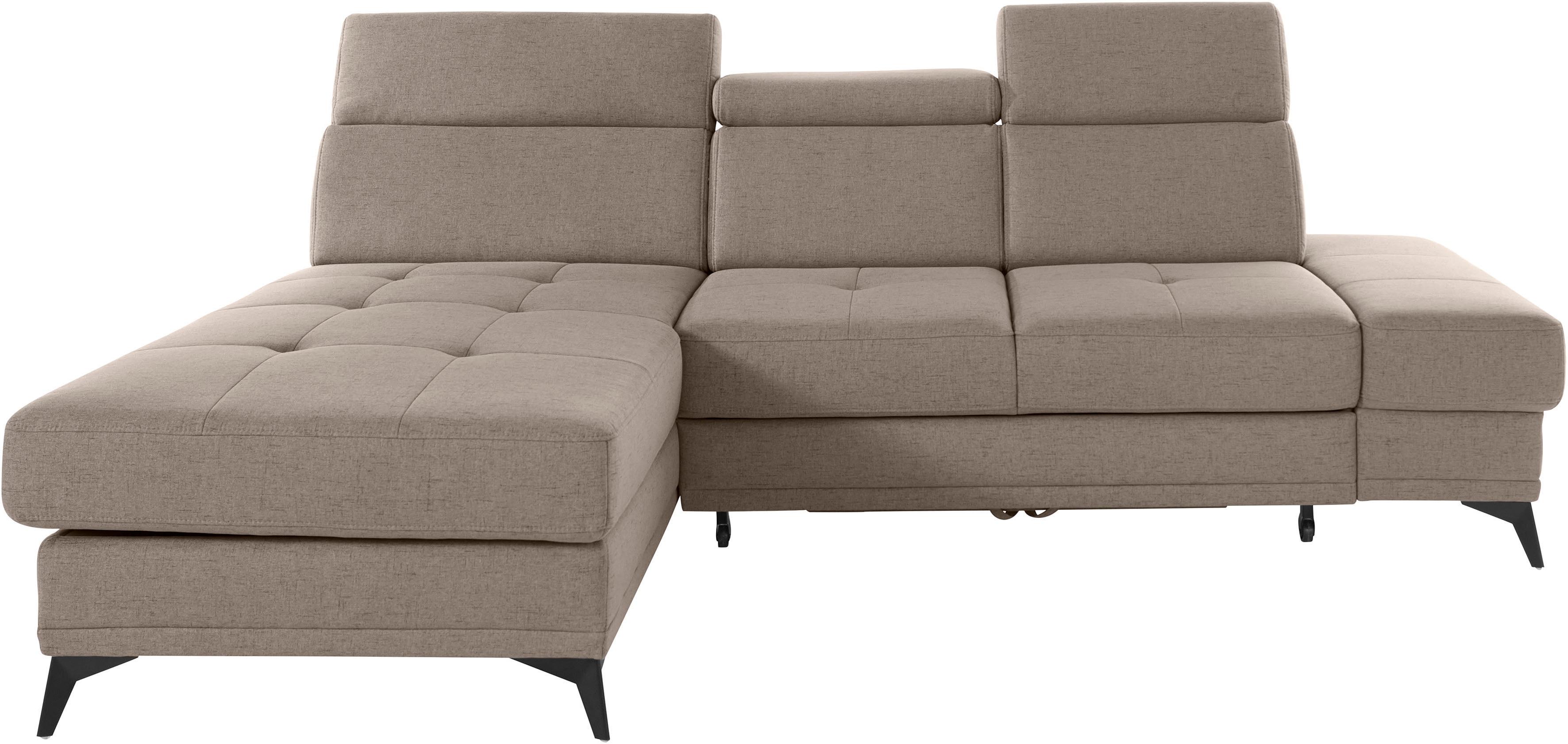 OTTO home Ecksofa "Cardiz L-Form" inkl.Kopfteilverstellung und Federkern wahlweise mit Schlaffunktion