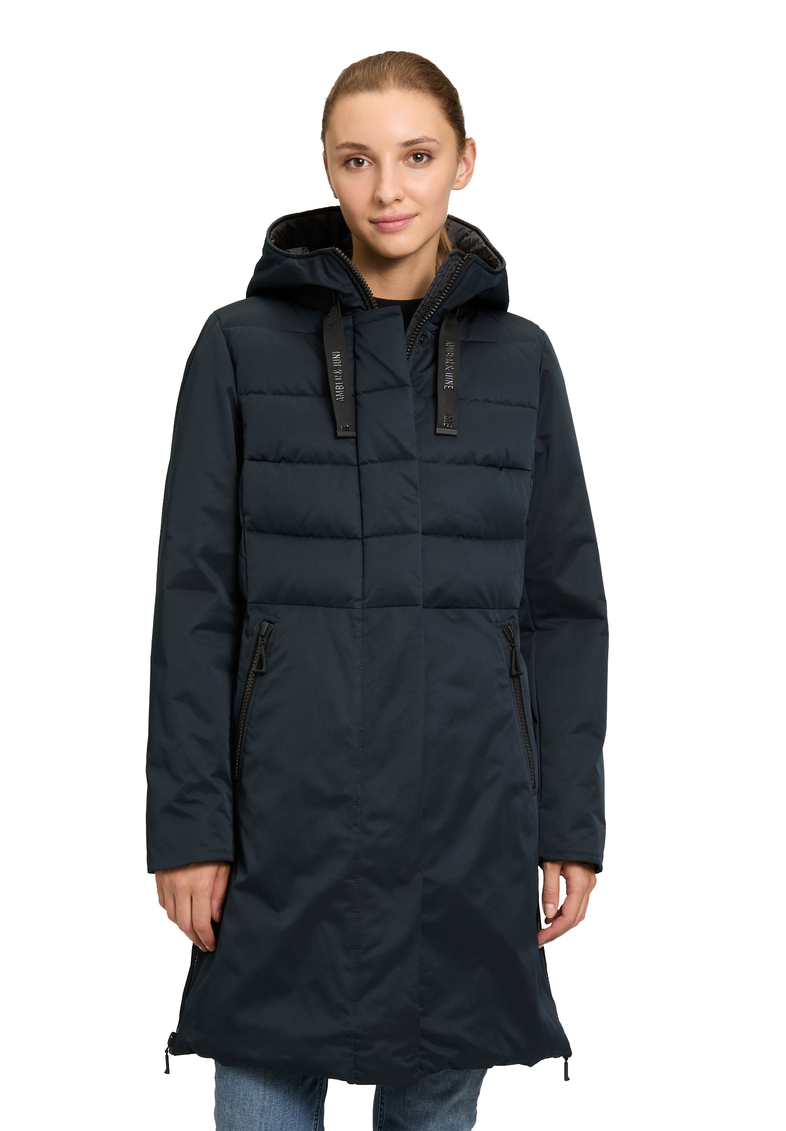Amber & June Winterjacke "Amber & June Damen Winterjacke Kunstdaune", mit K günstig online kaufen