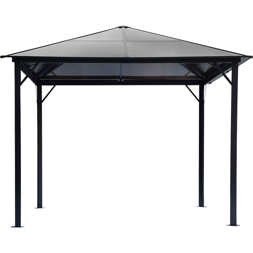 KONIFERA Pavillon »Aruba 2.0«, BxT: 300x300 cm, 6 mm Polycarbonat-Dachplatten, Aluminium