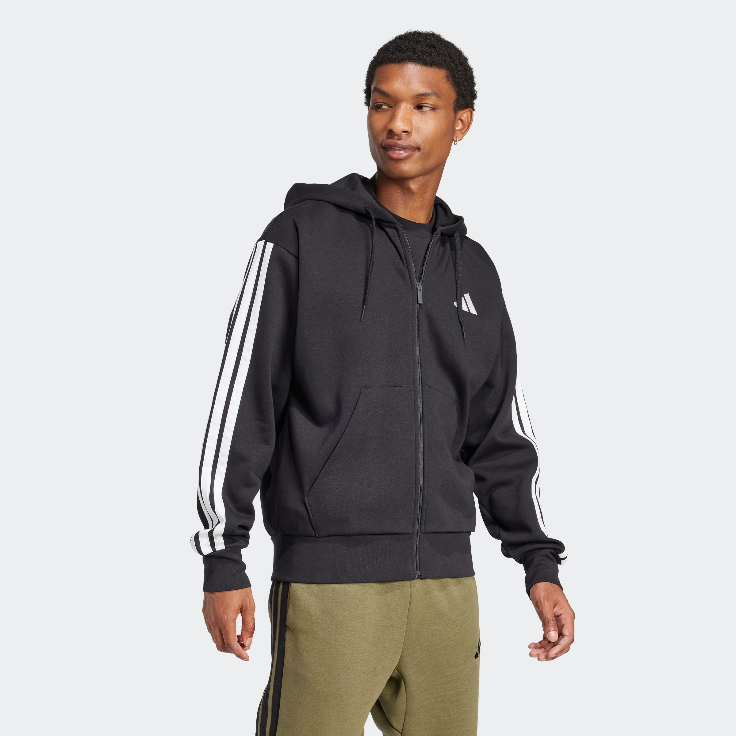 adidas Sportswear "M 3S FL FZ HD" 1 tlg. für Laufen und Sportmode, mit Reiß günstig online kaufen