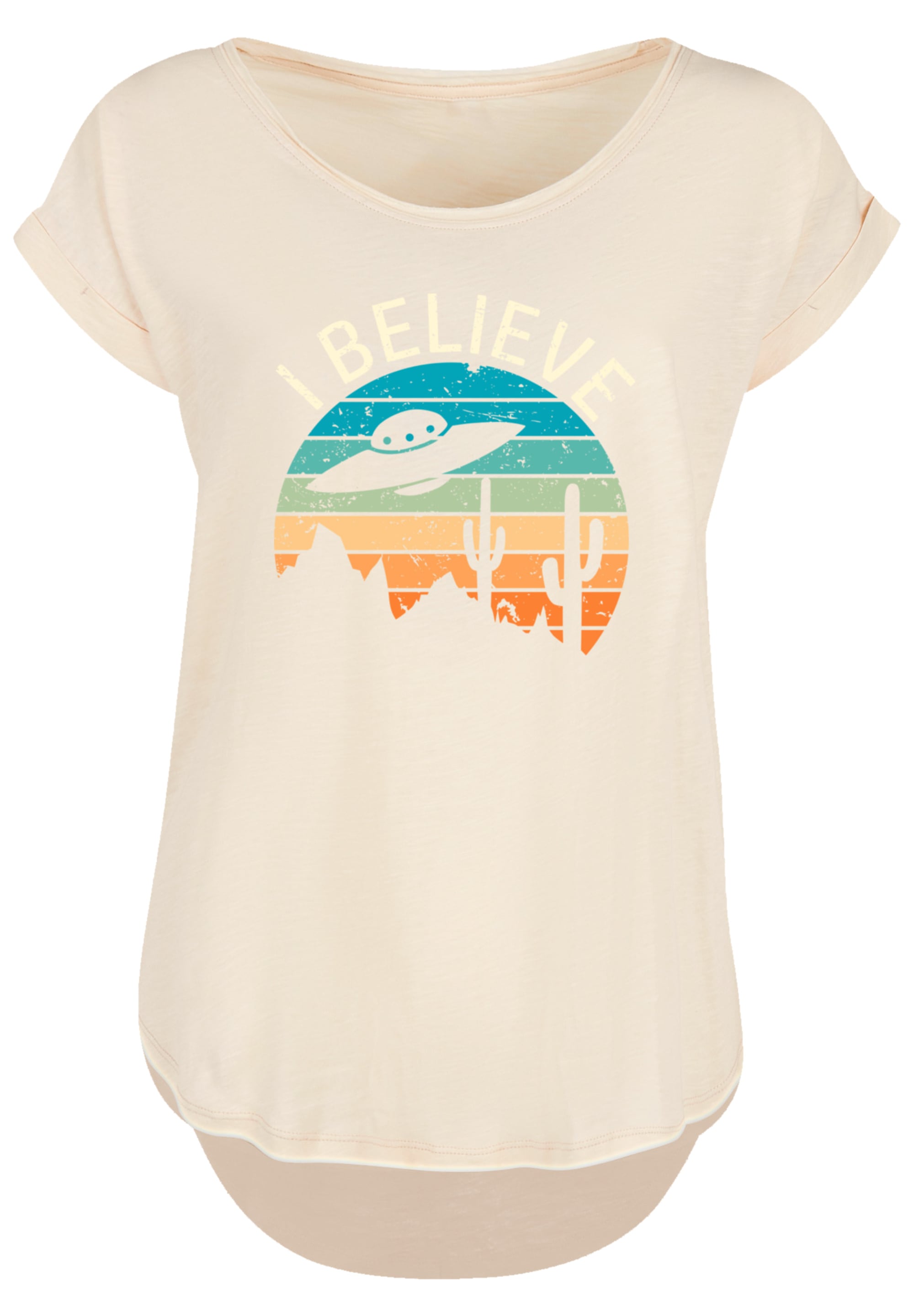 F4NT4STIC T-Shirt »I Believe UFO Alien Sonnenuntergang«, Premium Qualität