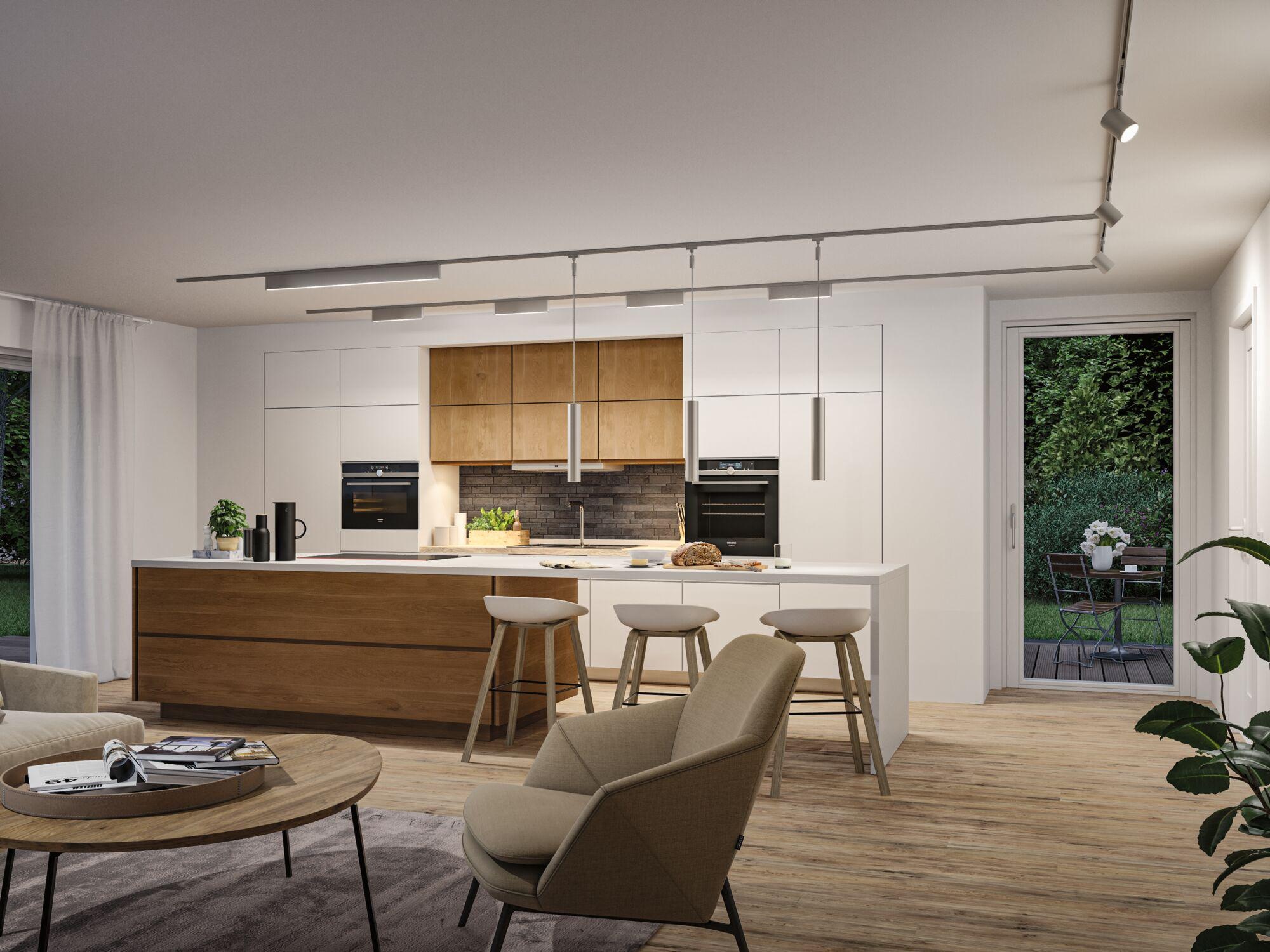 Paulmann Schienensystem-Leuchten »Ceris 800lm 9,5W 3000K dimmbar 230V« LED-Modul 1 Stk. Warmweiß 3-Step-Dim