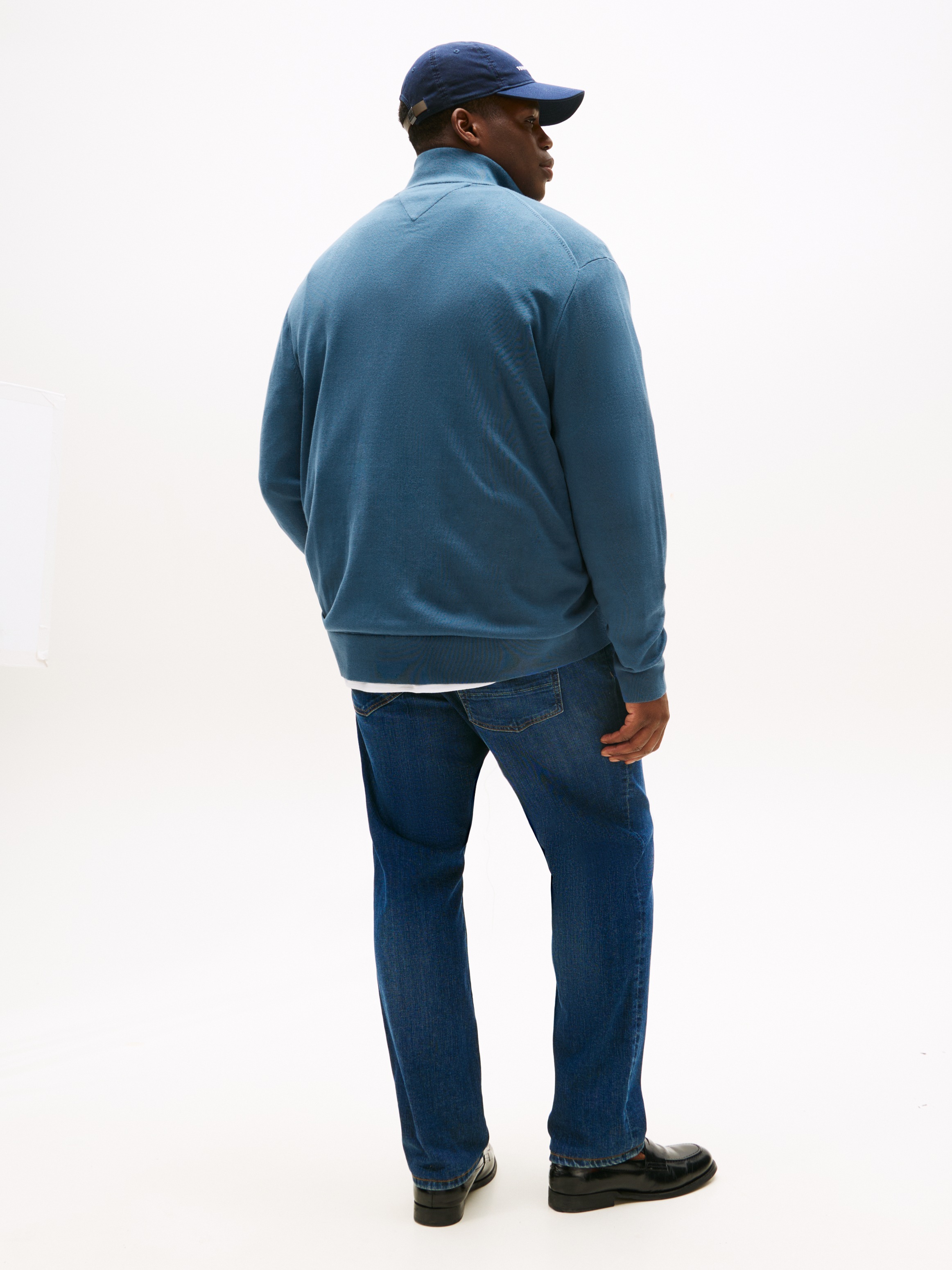 Tommy Hilfiger Big & Tall Strickjacke »BT-ESSENTIAL COTTON ZIP THRU-B«, Großen Größen