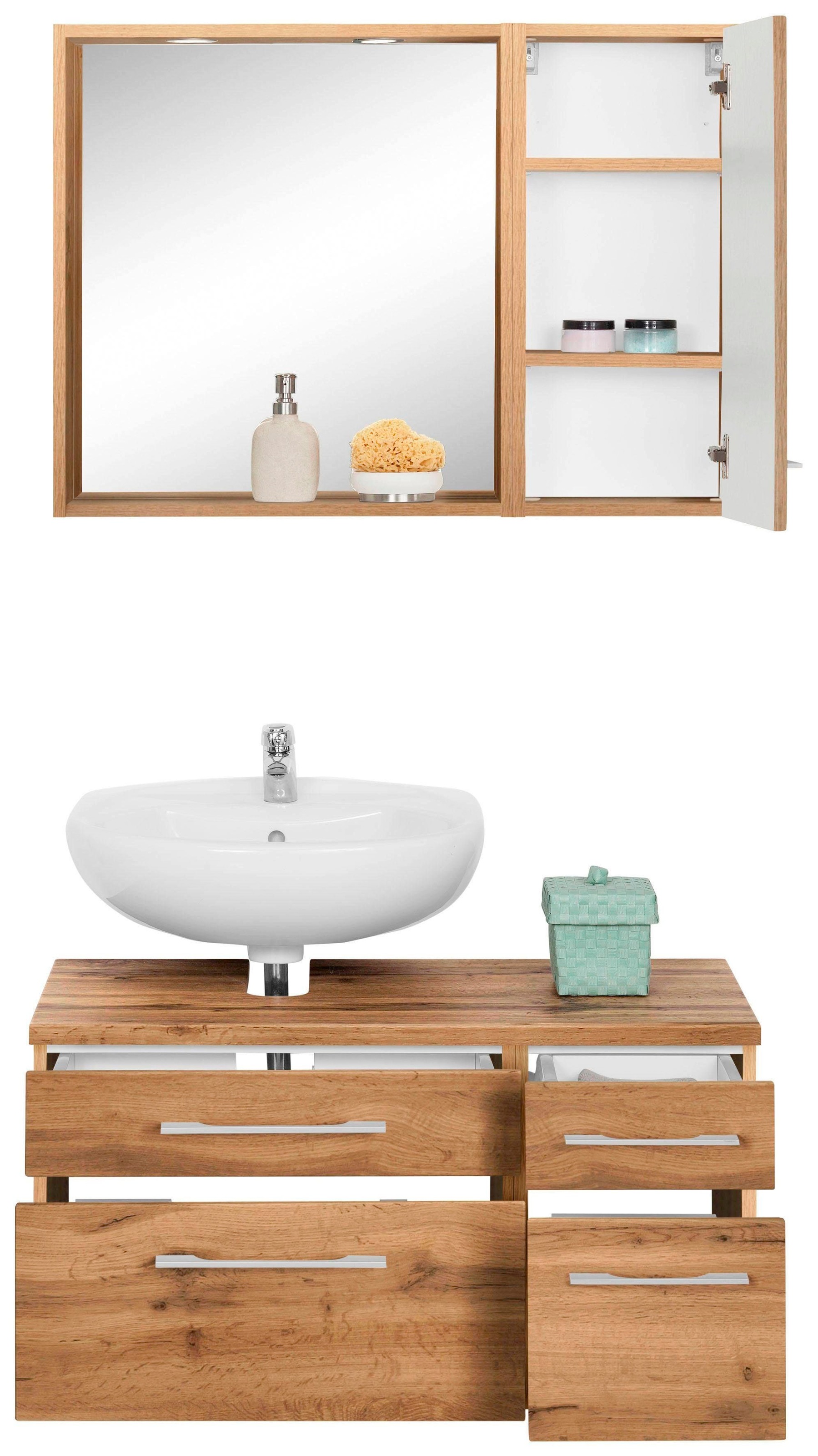 welltime Badmöbel-Set "Davos" 3 Stk. tlg. günstig online kaufen