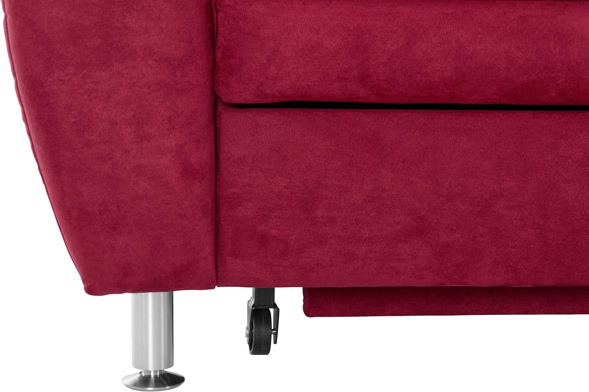 Places of Style Ecksofa »Cardoso L-Form«, mit Trapezecke für mehr Sitzkomfort, wahlweise auch mit Bettfunktion