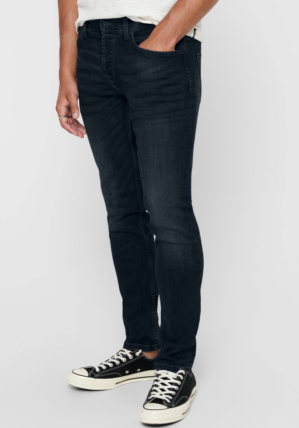 ONLY & SONS Heren normale pasvorm jeans ONSWEFT middelhoge taille normale snit jeans, blauw (medium blue denim), 34W / 32L