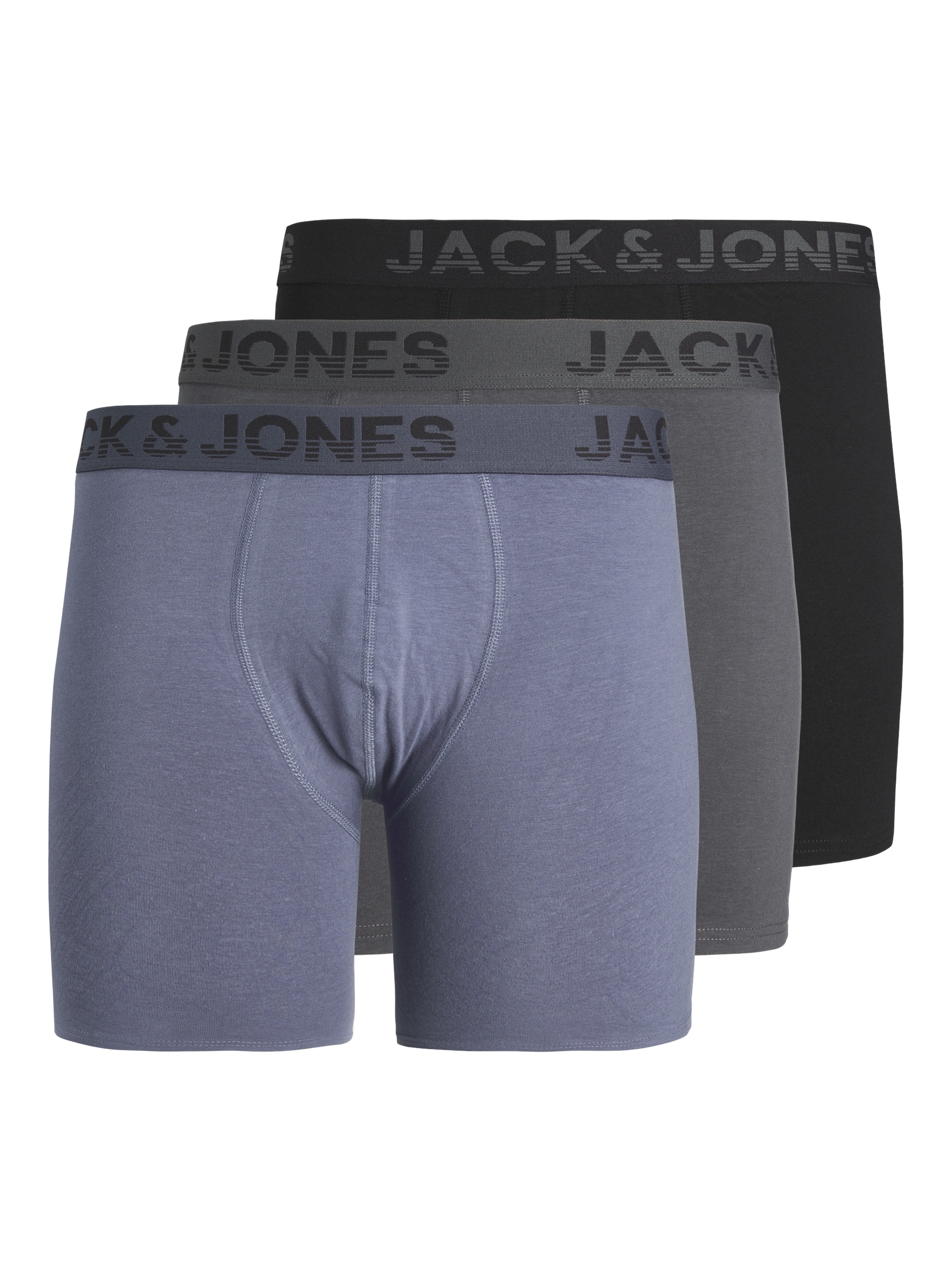 Jack & Jones Boxershorts "JACSHADE SOLID BOXER BRIEFS 3 PACK", (Packung, 3 St.)