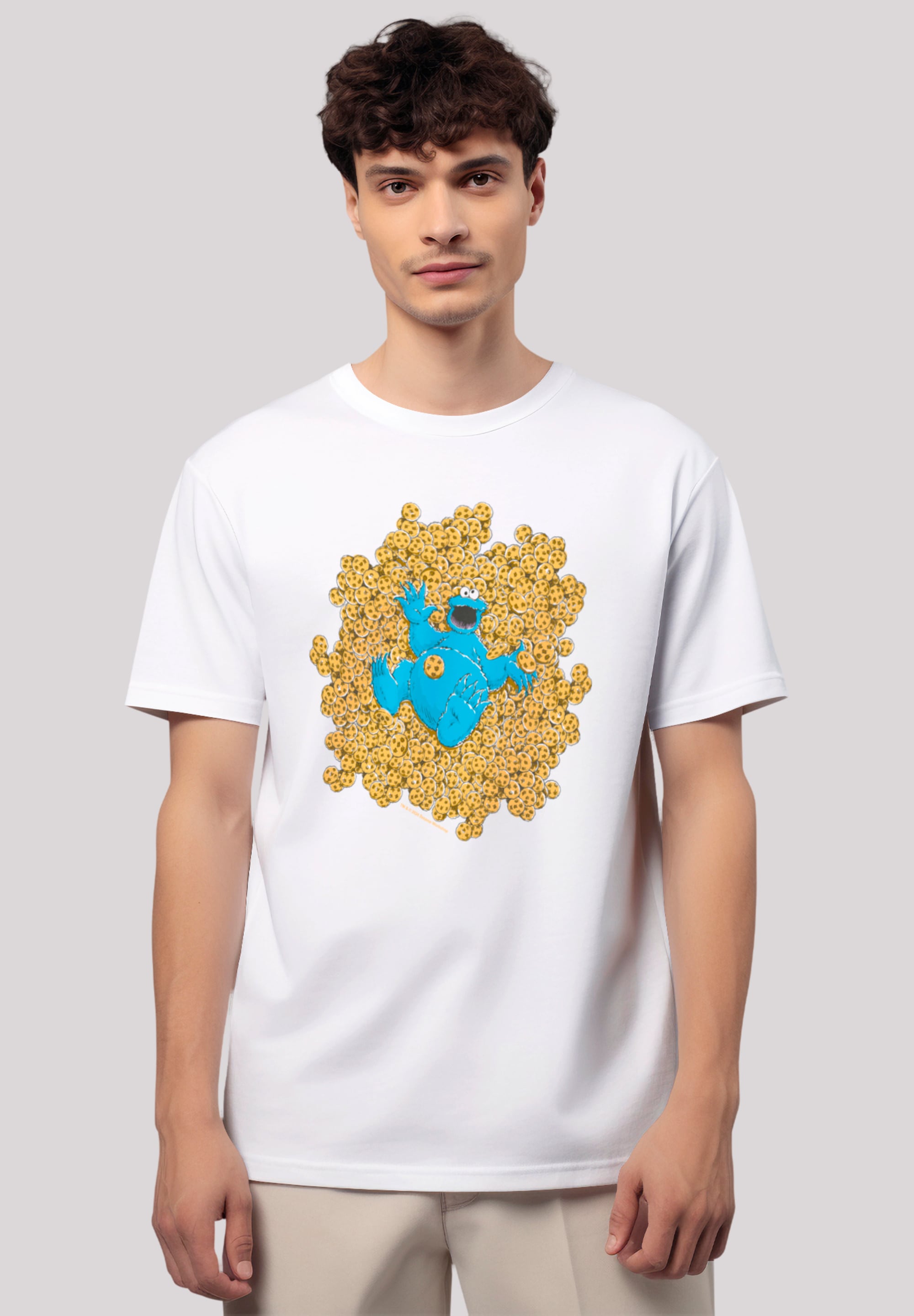 F4NT4STIC T-Shirt "Sesamstraße Cookie Monster Coockie Bad", Premium Qualitä günstig online kaufen