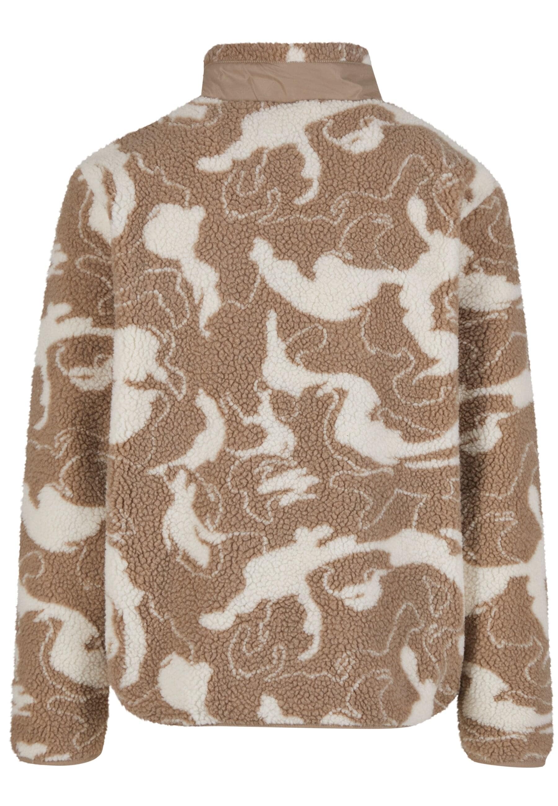 URBAN CLASSICS Allwetterjacke »Urban Classics Pattern Teddy Trackjacket«, (1 St.), ohne Kapuze