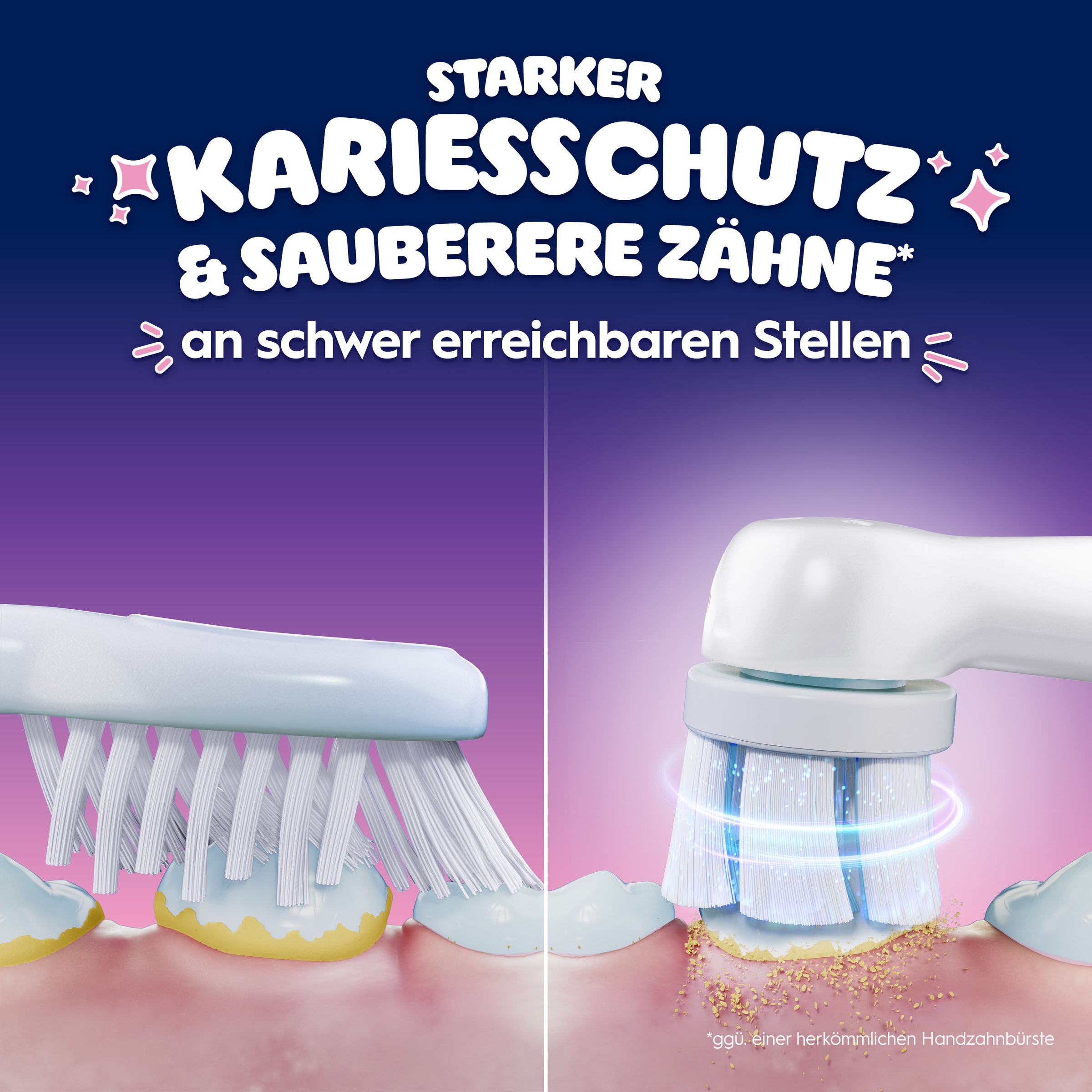 Oral-B Aufsteckbürsten »iO Kids 6+ Disney Stitch« Sanft zu wackeligen Zähnen & Zahnfleisch, ab 6 Jahren, 4 Stück