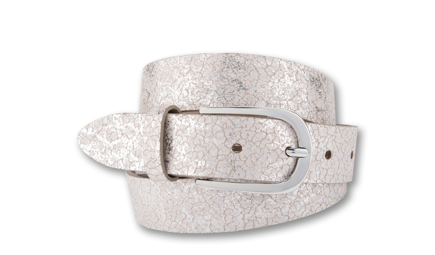 BERND GÖTZ Ledergürtel "Ledergürtel mit glänzend changierendem Metalleffekt günstig online kaufen