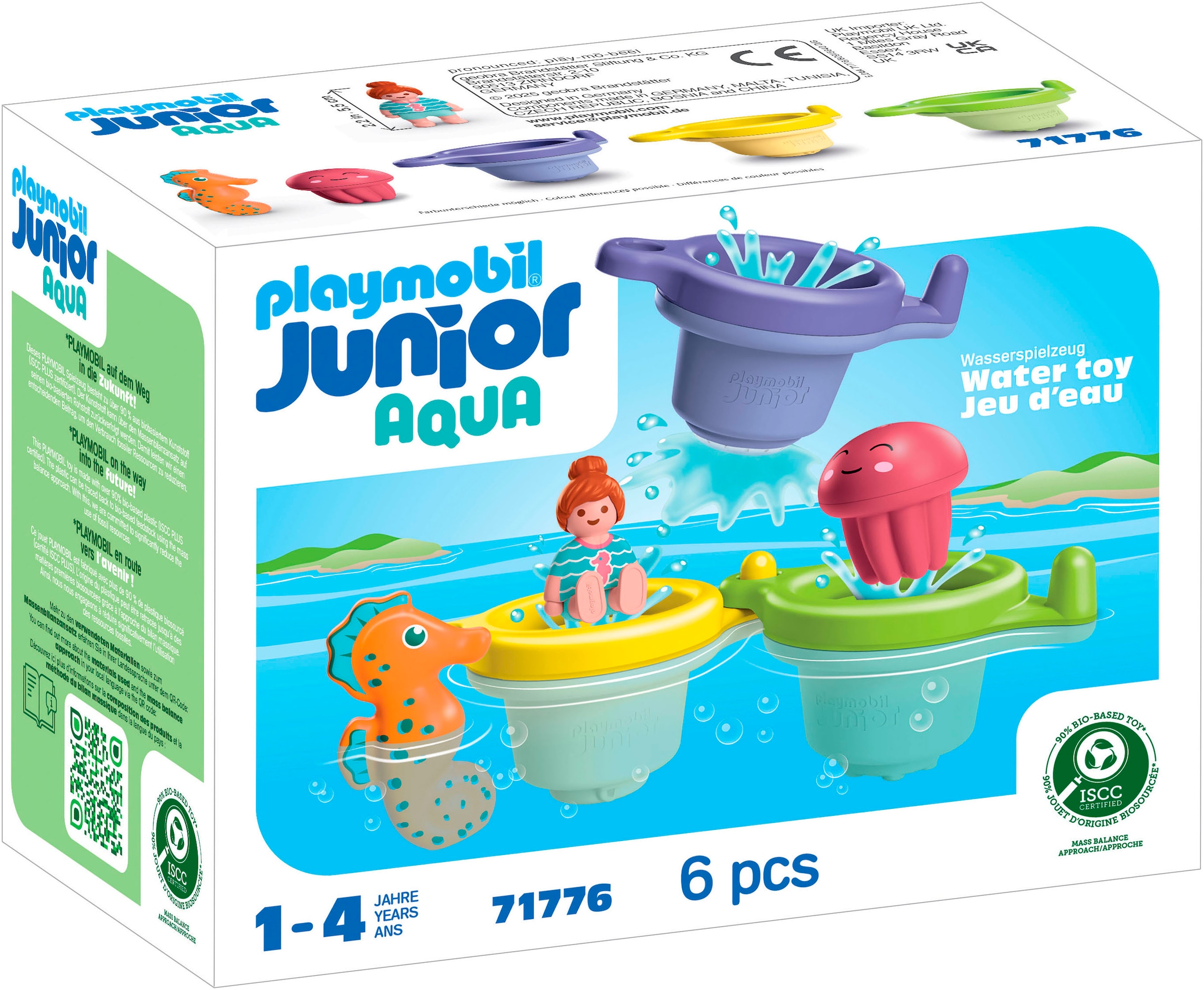 Playmobil® Konstruktions-Spielset »Schwimmbecher mit Wasserspaß (71776), Junior Aqua«, (6 St.), Badespielzeug; Made in Europe