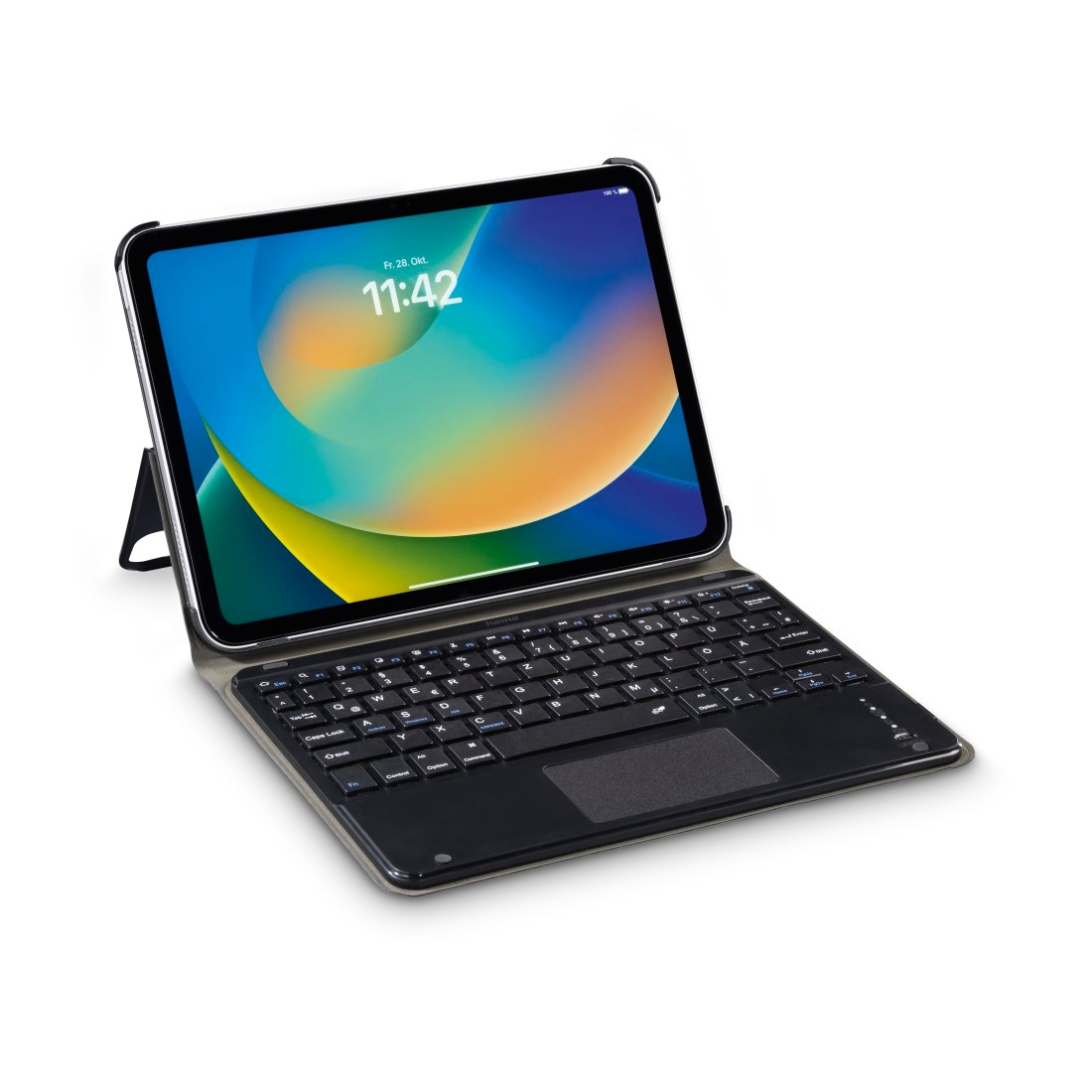 Hama Tablet-Hülle »Tablet-Hülle f. iPad Air 13“, herausnehmbare BT-Tastatur, Touchpad« Bluetooth-Tastatur, Touchpad, Standfunktion, abnehmbare Tastatur