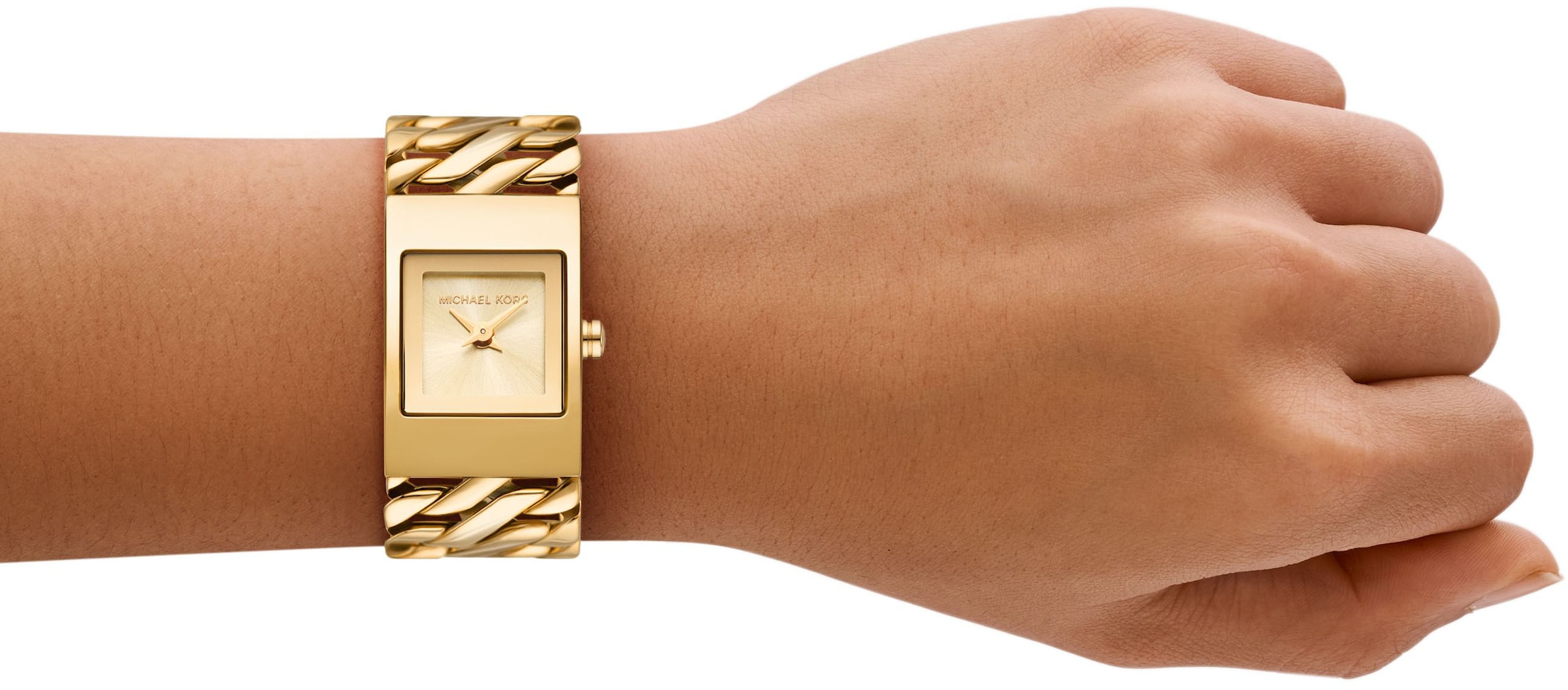 MICHAEL KORS Quarzuhr »DARRINGTON«, Armbanduhr, Damenuhr, Edelstahlarmband, analog
