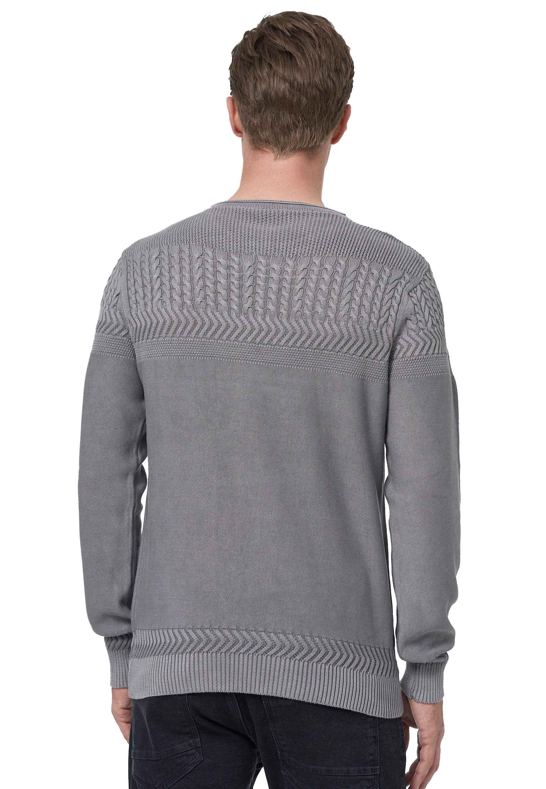 Rusty Neal Strickpullover, mit aufwendigem Strickmuster