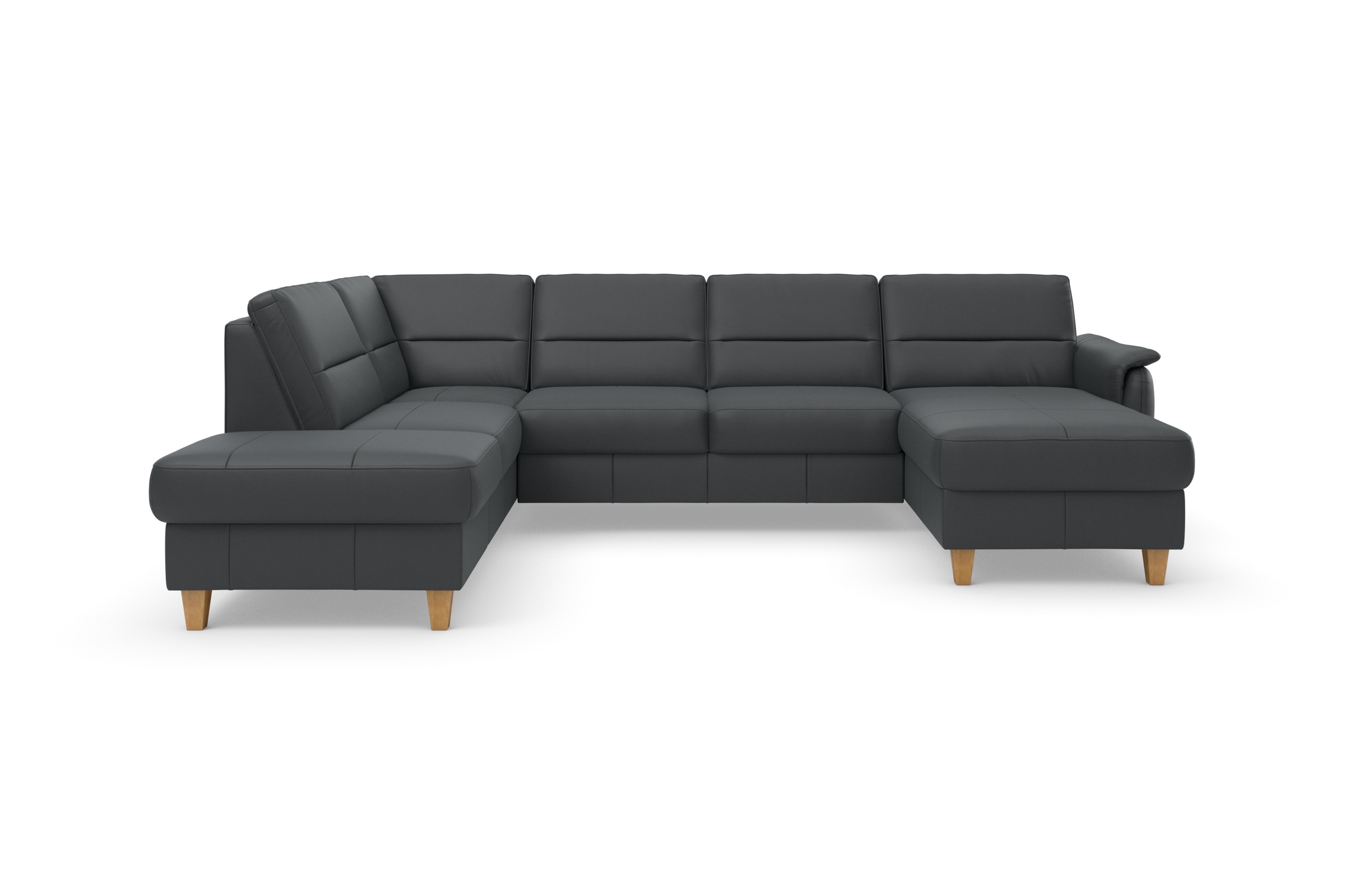 Home affaire Wohnlandschaft "Palmera U-Form, B: 308 cm" optional Bettfunkti günstig online kaufen