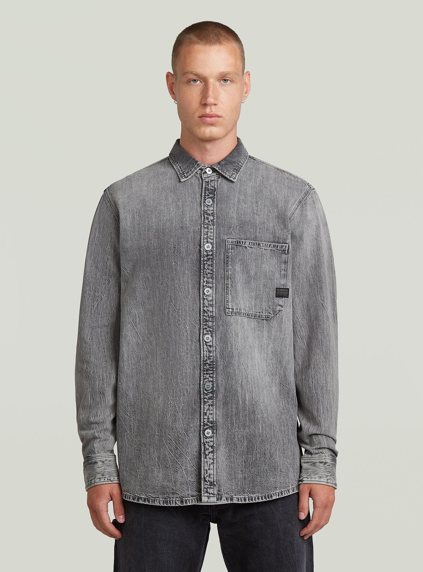 G-STAR Langarmshirt "Regular 1-Pocket Shirt" günstig online kaufen