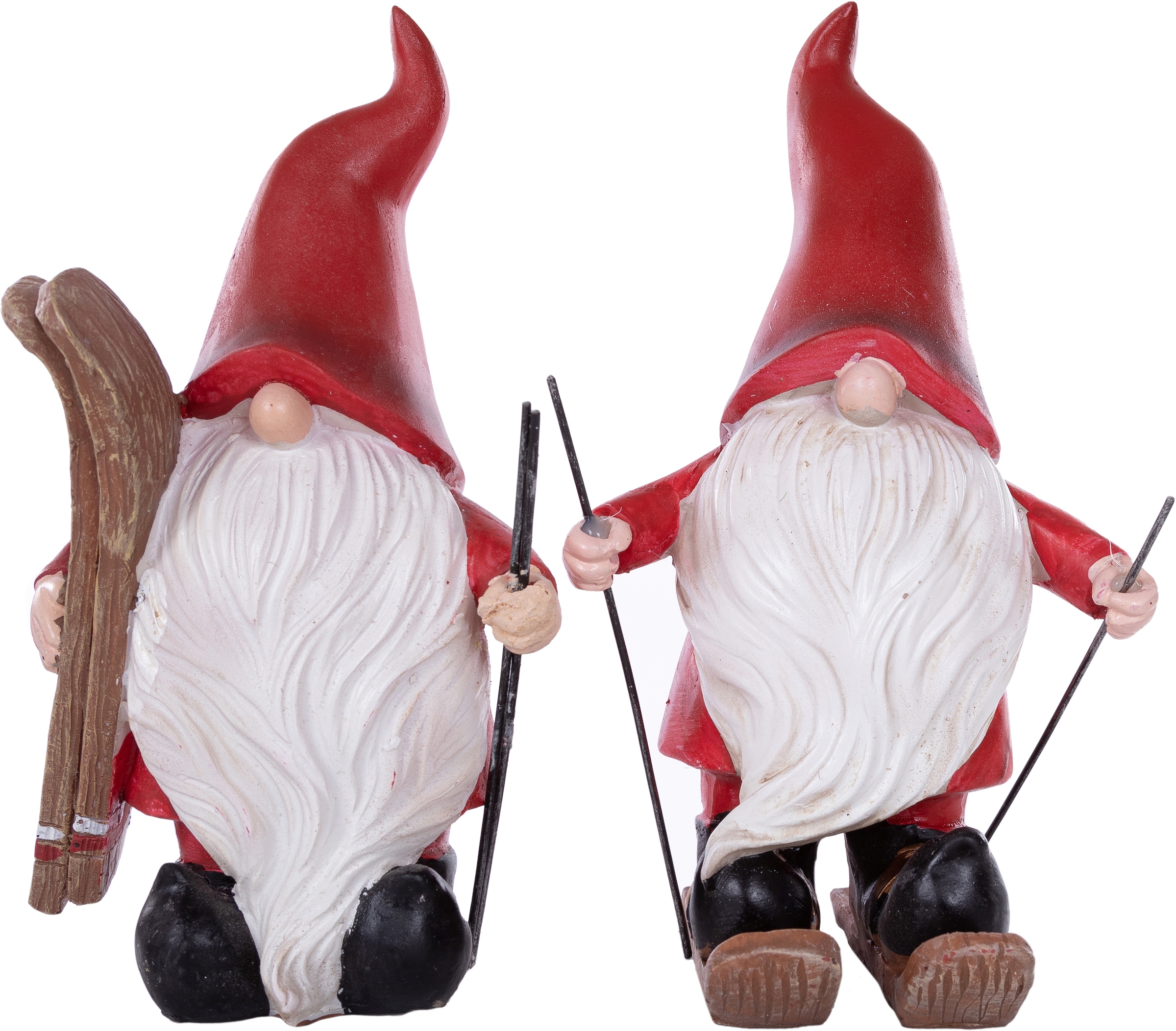 Myflair Möbel & Accessoires Weihnachtsfigur "Weihnachtsdeko rot", Wichtel auf Skiern, Höhe ca. 20 cm