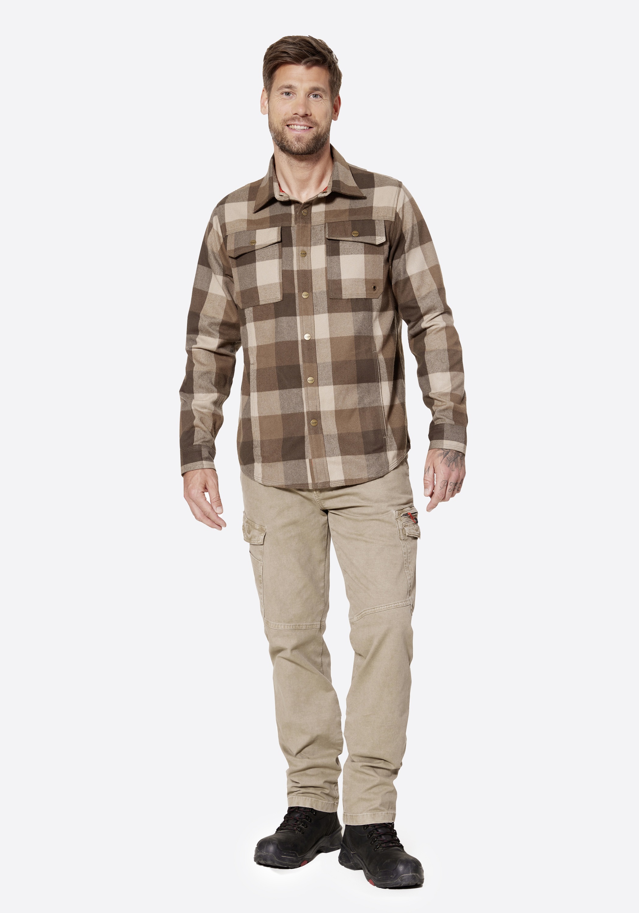 HERO by John Medoox Karohemd »Overshirt Workwear Arbeitshemd«, Arbeitshemd Funktionsqualität für Herren