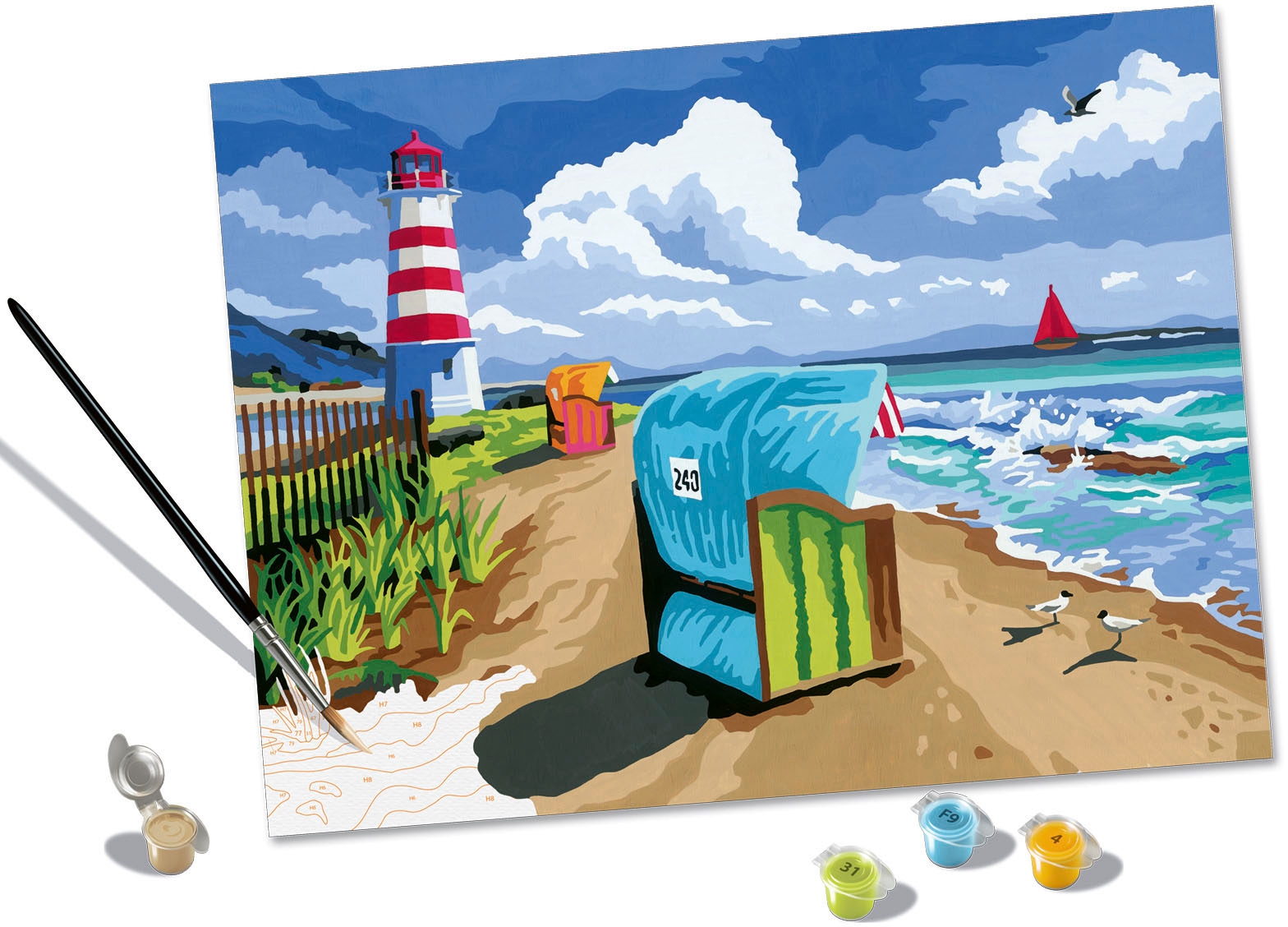 Ravensburger Malen nach Zahlen »CreArt, Holiday on the Baltic Sea«, Made in Europe