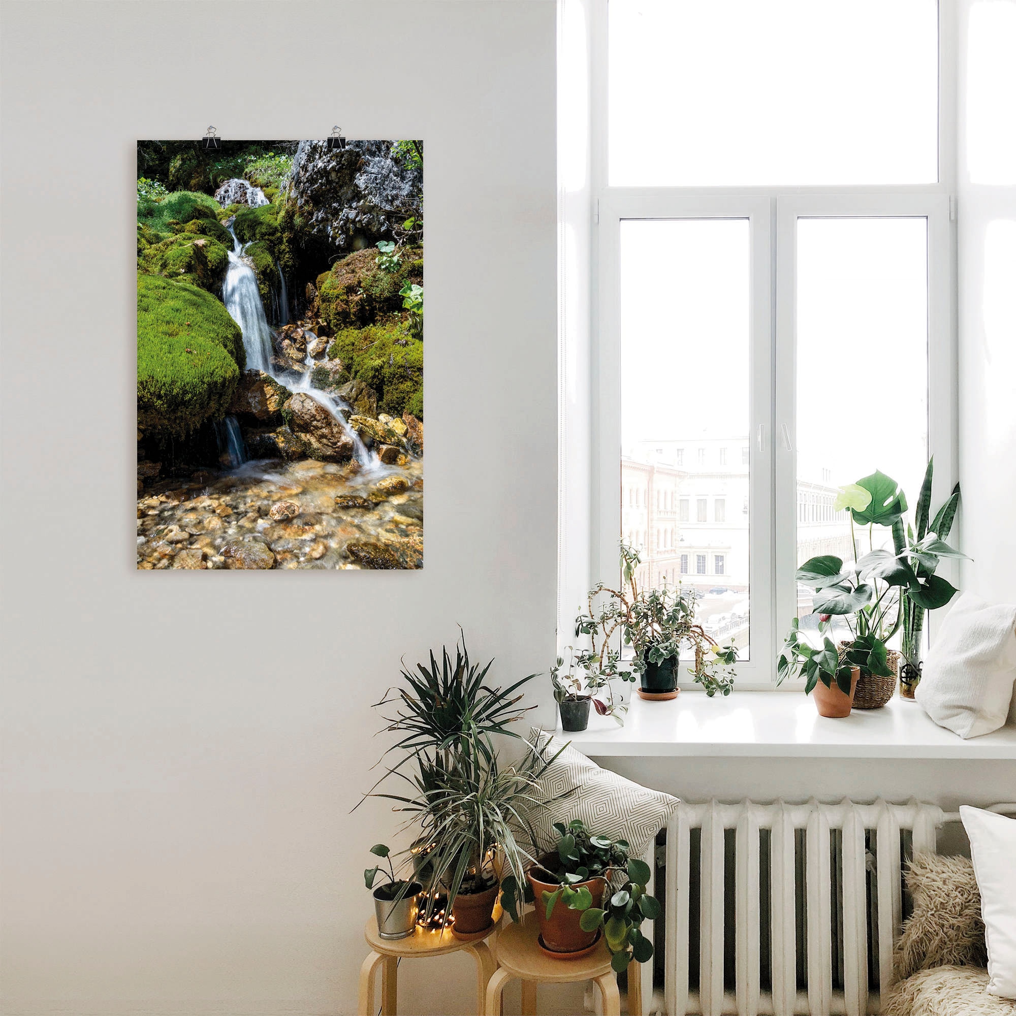 Artland Wandbild "Kleiner Wasserfall in den Bergen", Gewässer, (1 St.), als günstig online kaufen