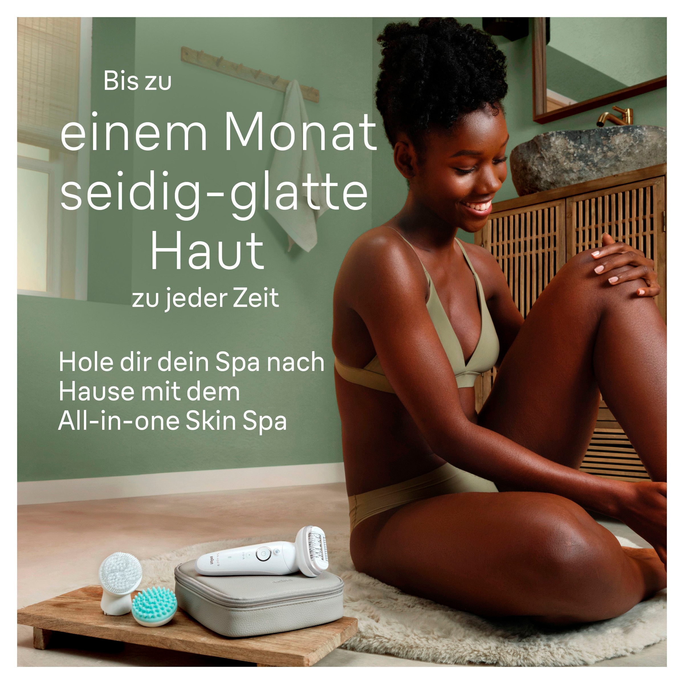 Braun Epilierer »Silk-épil SkinSpa 9 9-381«, Ganzkörper Beautyset mit Mini Rasierer für das Gesicht