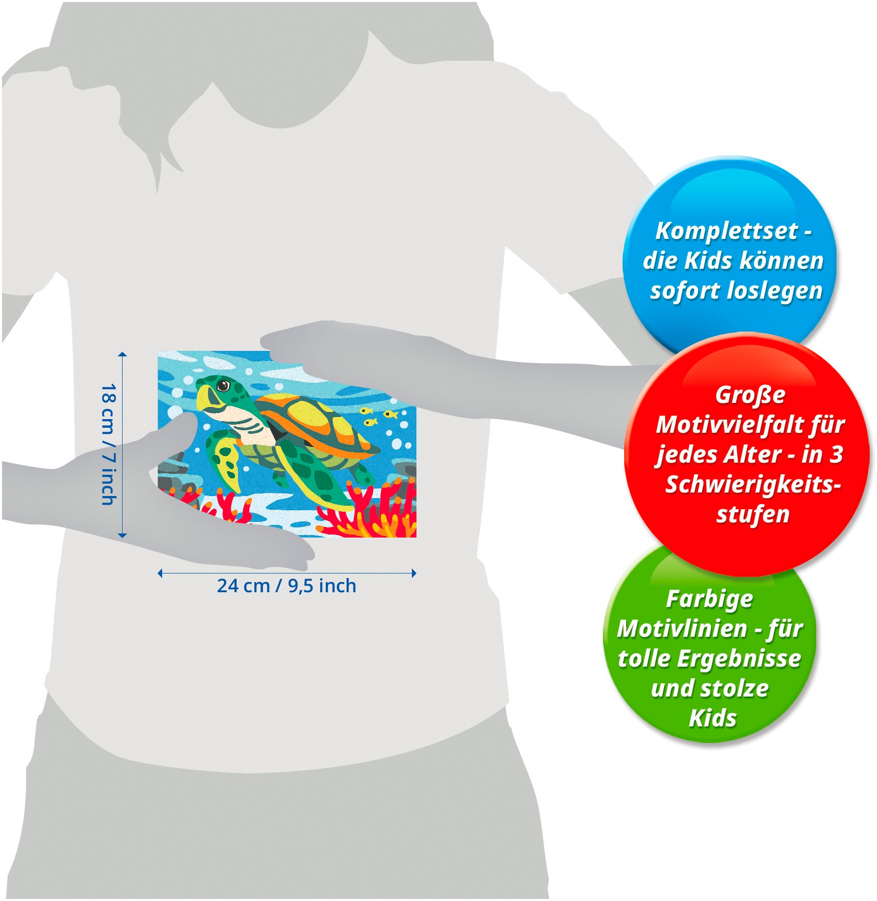 Ravensburger Malen nach Zahlen »CreArt, Meeresschildkröte«, Made in Europe