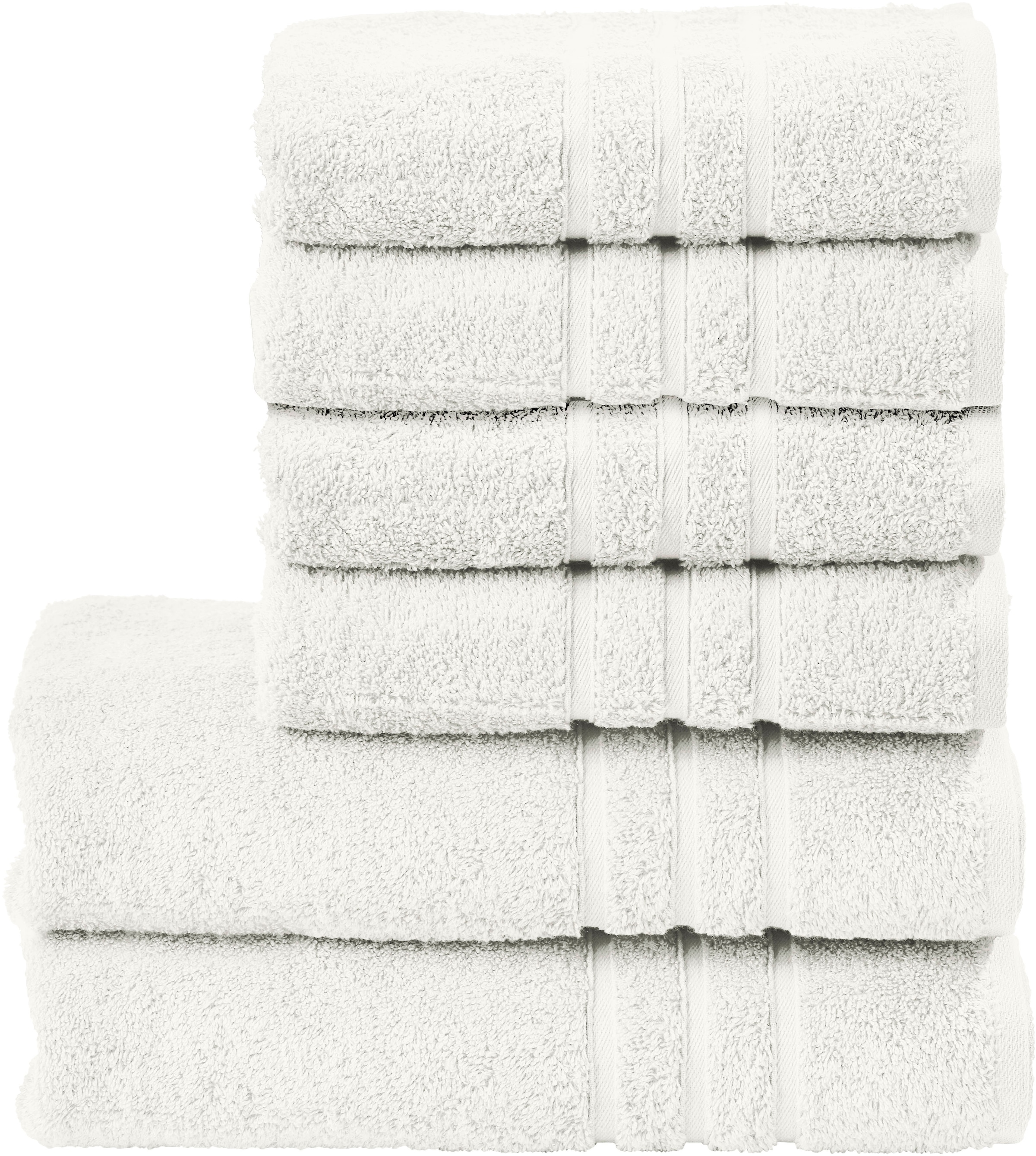 done. Handtuch Set "Daily Uni" Set 6 Stk. Walkfrottier saugfähiges Walkfrot günstig online kaufen