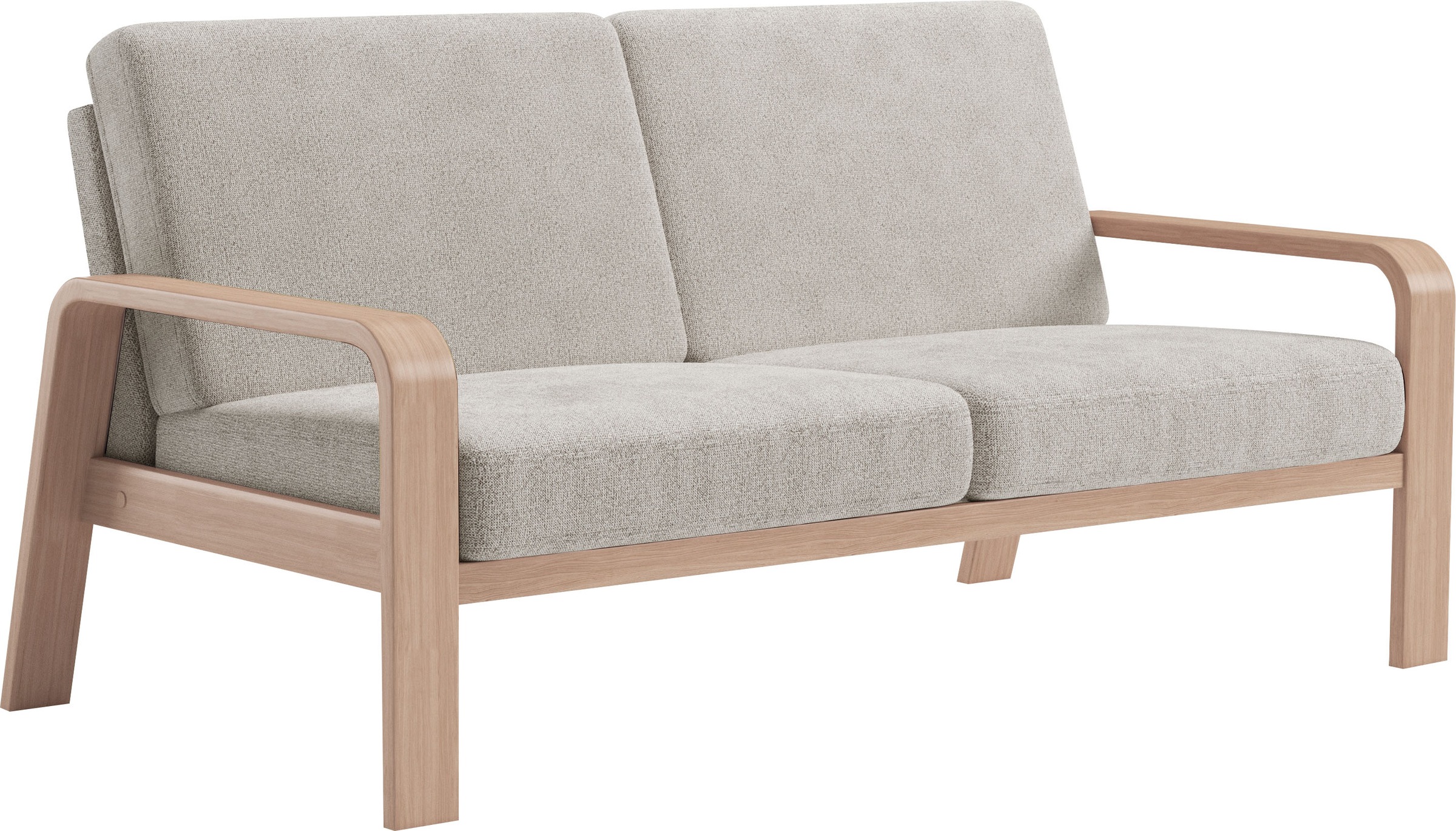 sit&more 2,5-Sitzer »Kolding«, Armlehnen aus Buchenholz in natur, verschiedene Bezüge und Farben