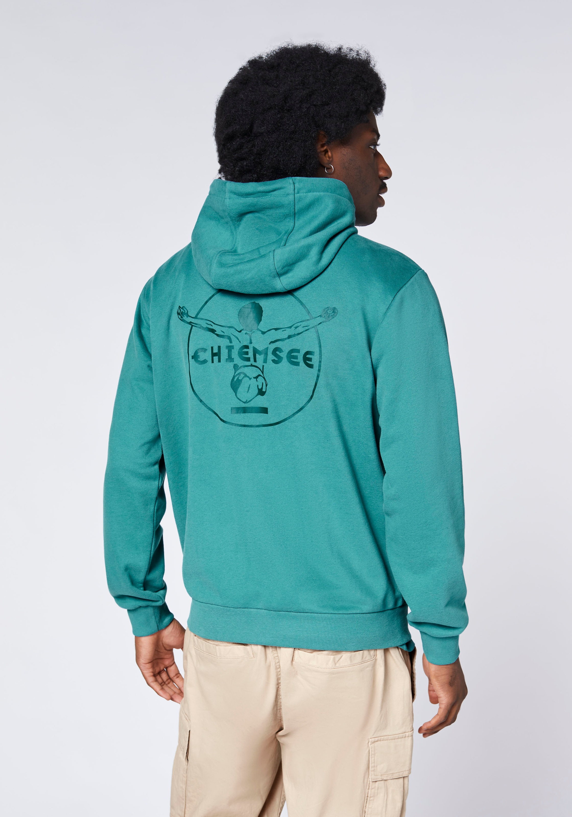 Chiemsee Kapuzensweatshirt , - mit gro&szlig;em, tonalen Rubberprint auf dem R&uuml;cken<br/>
