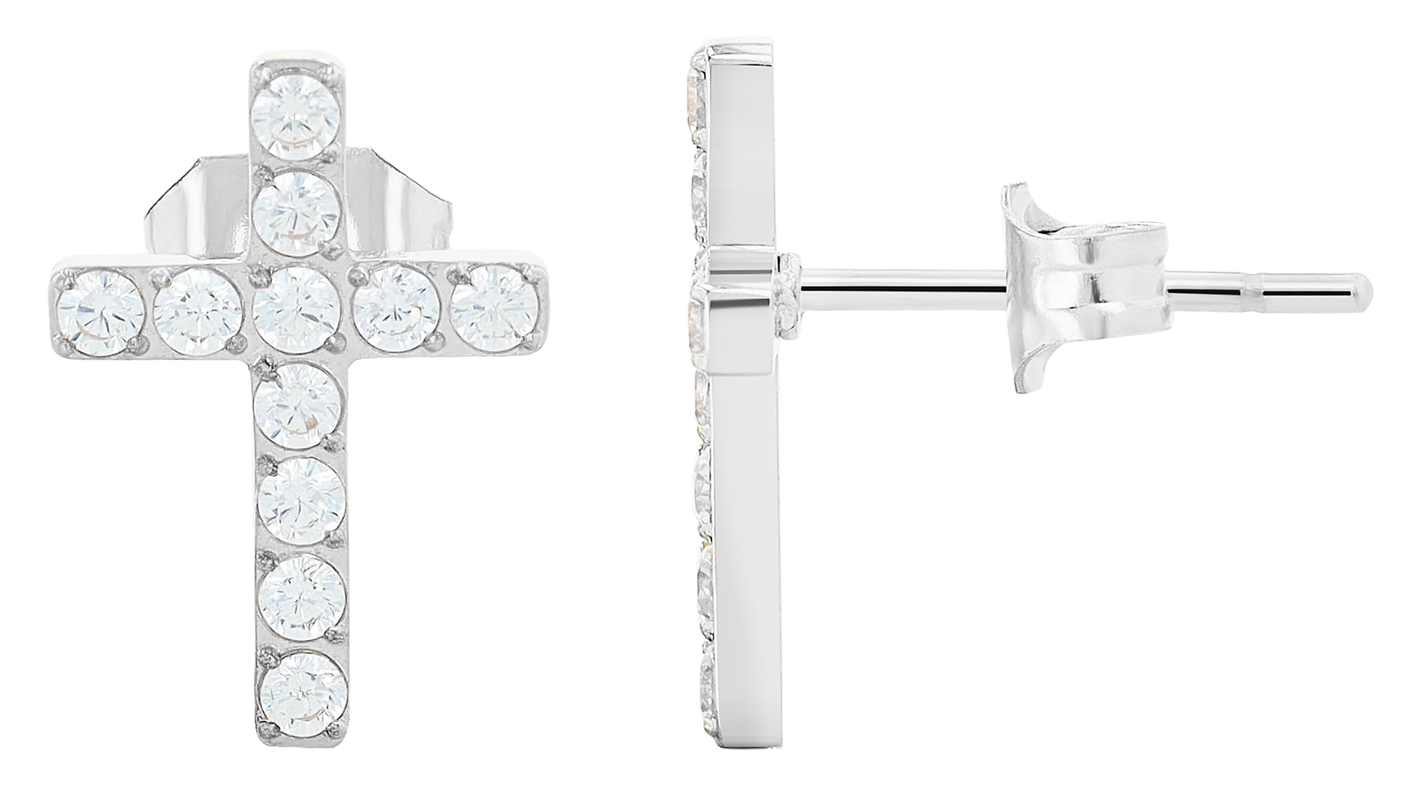 Adelia´s Paar Ohrhänger »Damen Ohrringe – Ohrstecker aus Edelstahl mit Strass Steinchen« Perfekt als Geschenk für besondere Menschen