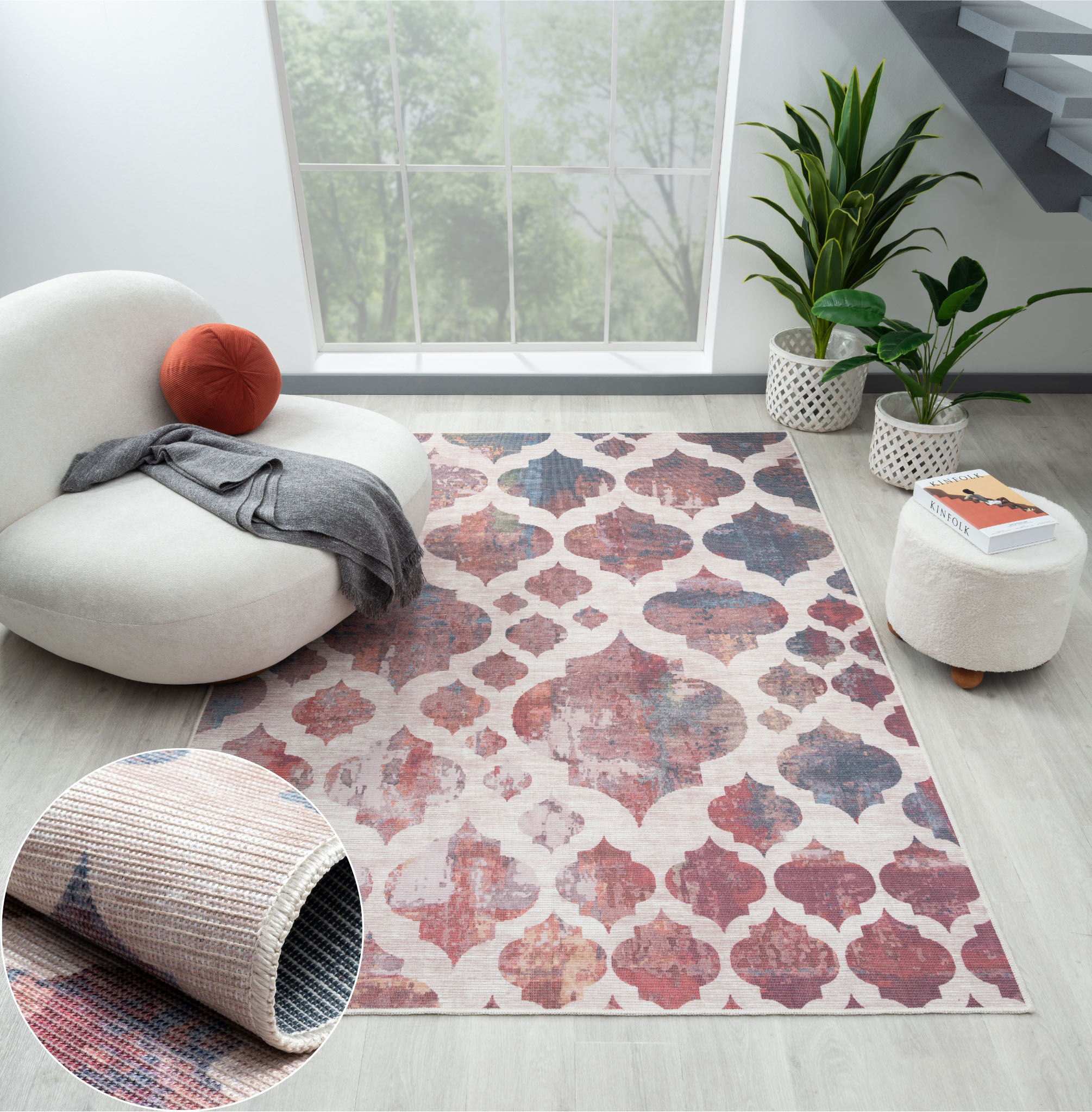 Myflair Möbel & Accessoires Outdoorteppich "Ellis, LAGERRÄUMUNG" rechteckig 10 mm Höhe bedruckt, modernes Design, In- & Outdoor geeignet, waschbar