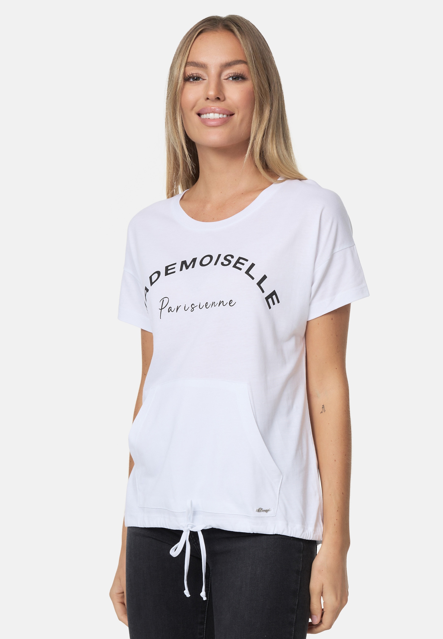 Decay T-Shirt, mit Frontprint und Kordelzug im Saum