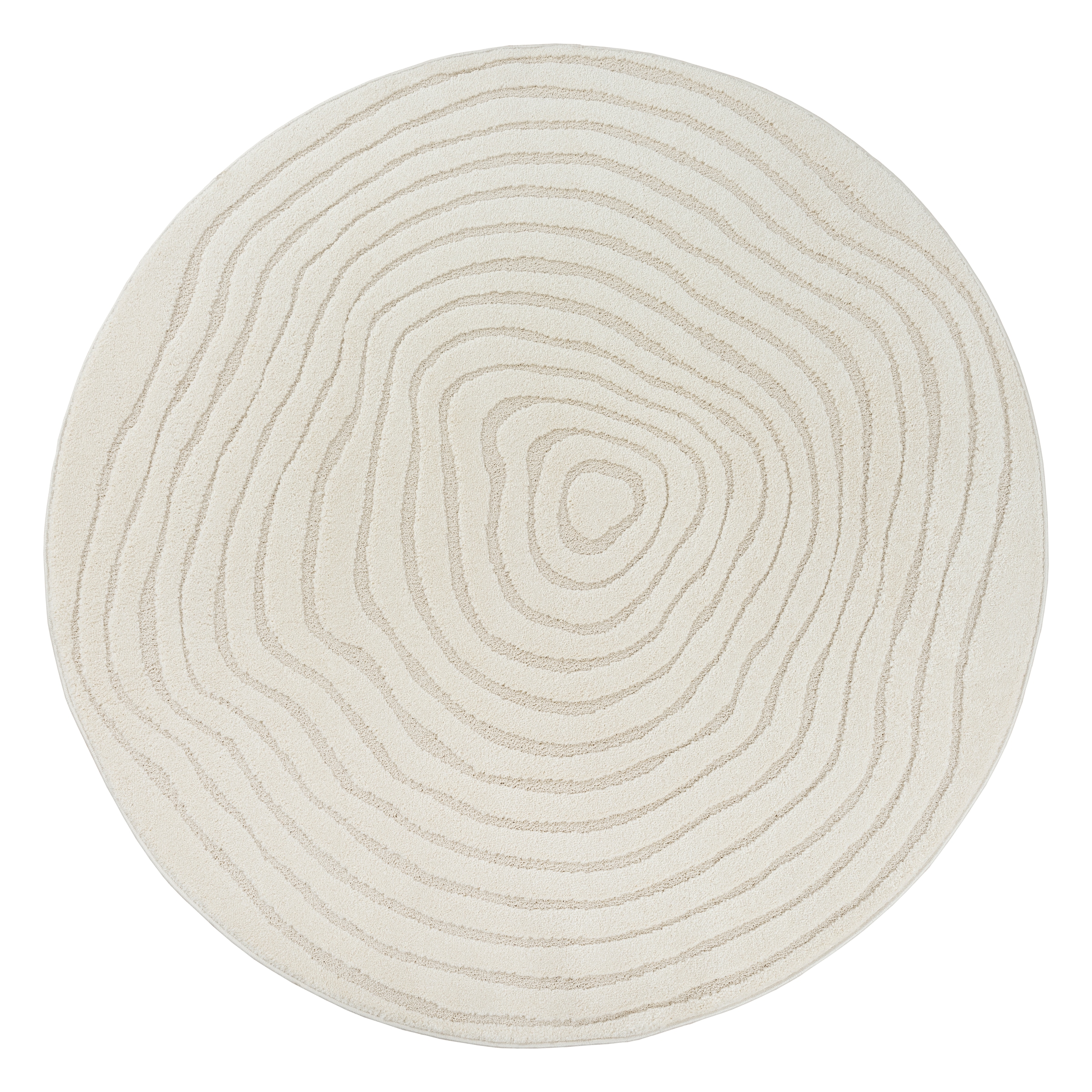 merinos Teppich »Elio«, rund, 16 mm Höhe, moderner Kurzflor Teppich mit Hoch-Tief-Effekt, 3D Effekt