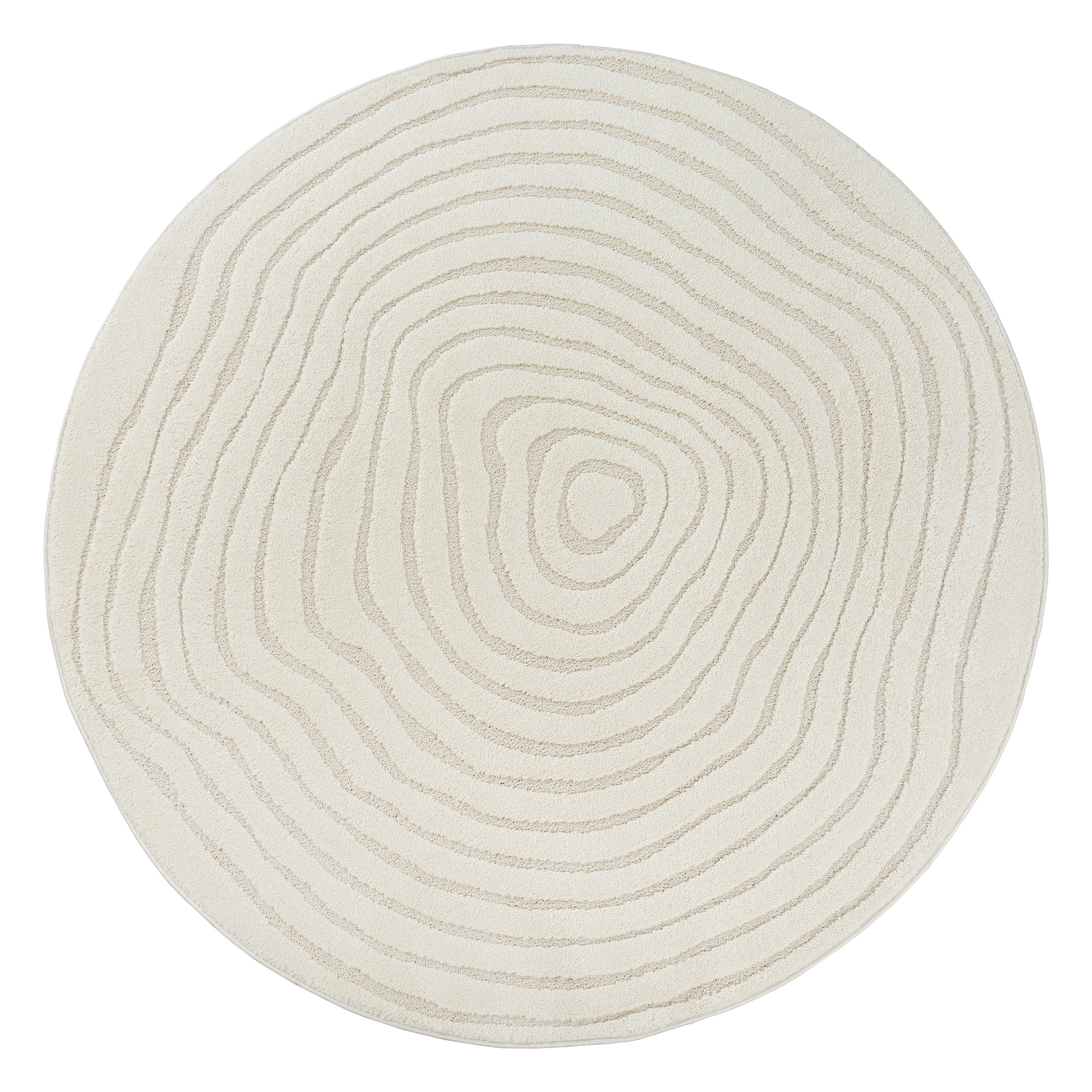 merinos Teppich "Elio" rund 16 mm Höhe moderner Kurzflor Teppich mit Hoch-T günstig online kaufen