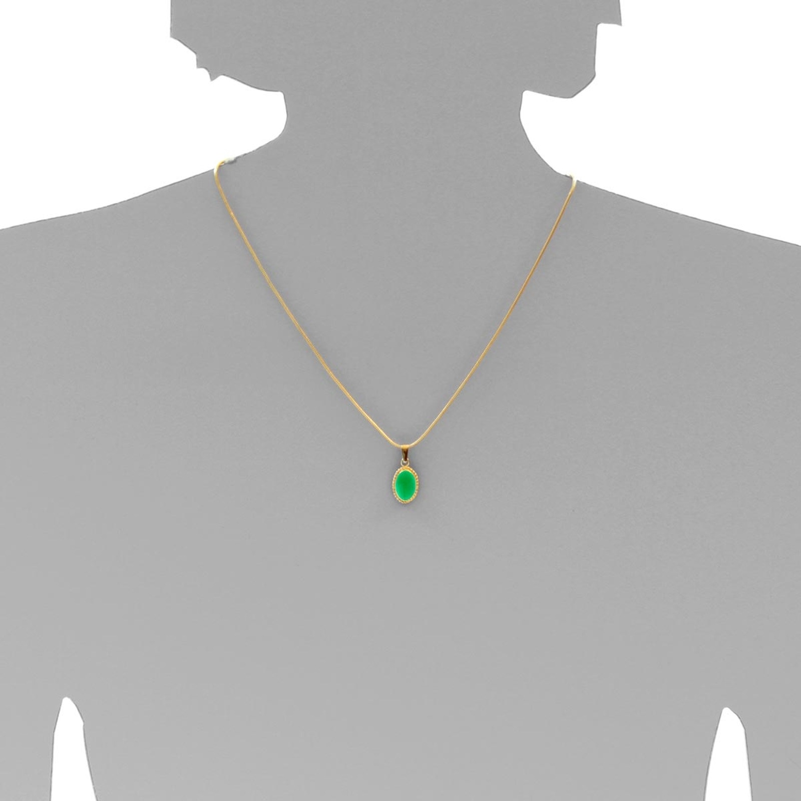 OSTSEE-SCHMUCK Kettenanhänger »- Julie - Gold 333/000 - Grünachat«